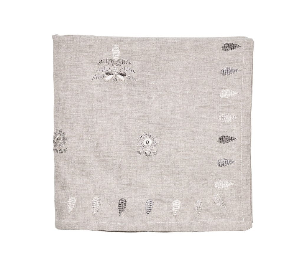 Premium Gray & Silver Lima Tablecloth - Elegant Dining Table Cover for Weddings, Parties & Home Decor