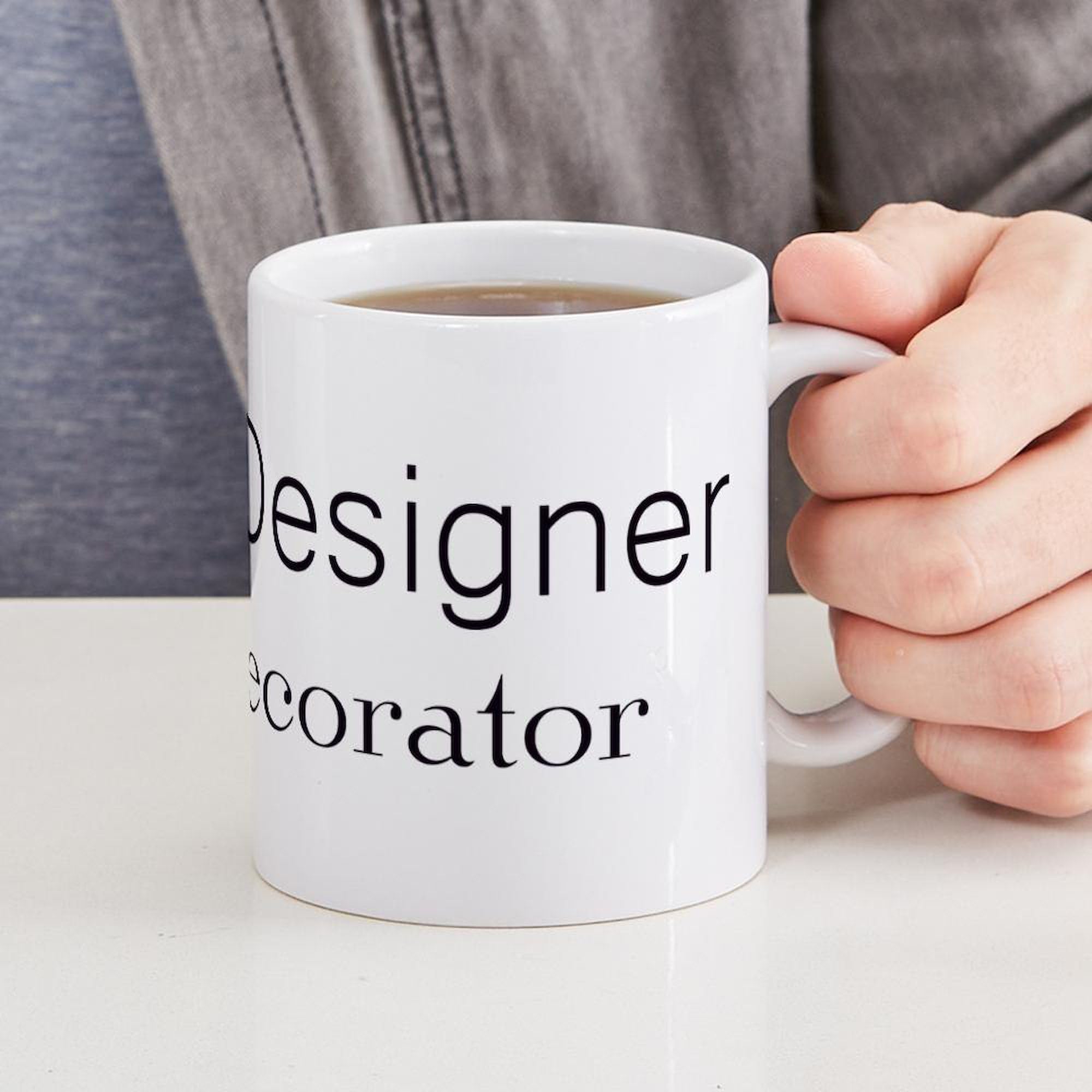 Not A Decorator Mug - 11 oz (325 ml) Ceramic Coffee Cup with Funny Quote - Perfect for Office, Home & Gifts - White Coffee Mug for Tea, Hot Chocolate & Cappuccino