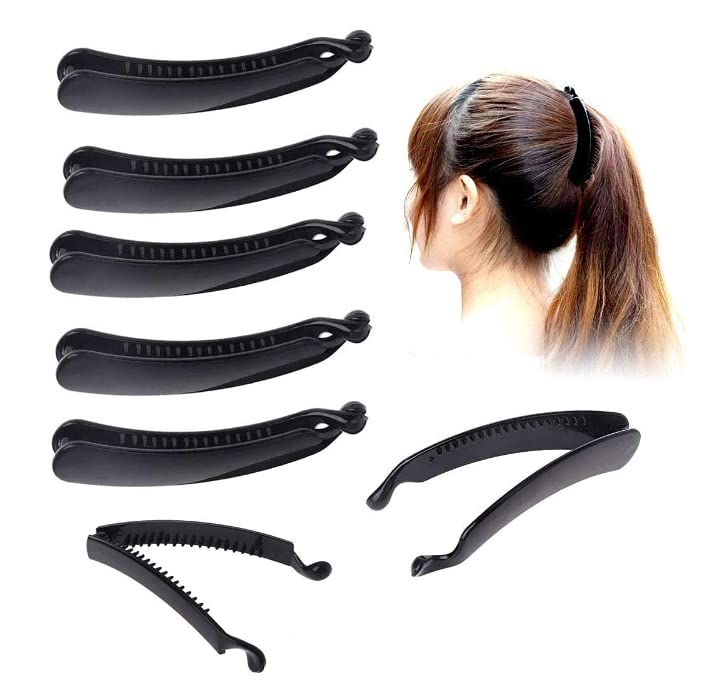 SBWC Black Banana Hair Clips for Women & Girls - 3 Pack | Non-Slip Hair Accessories for Ponytails, Buns & Everyday Hairstyles
