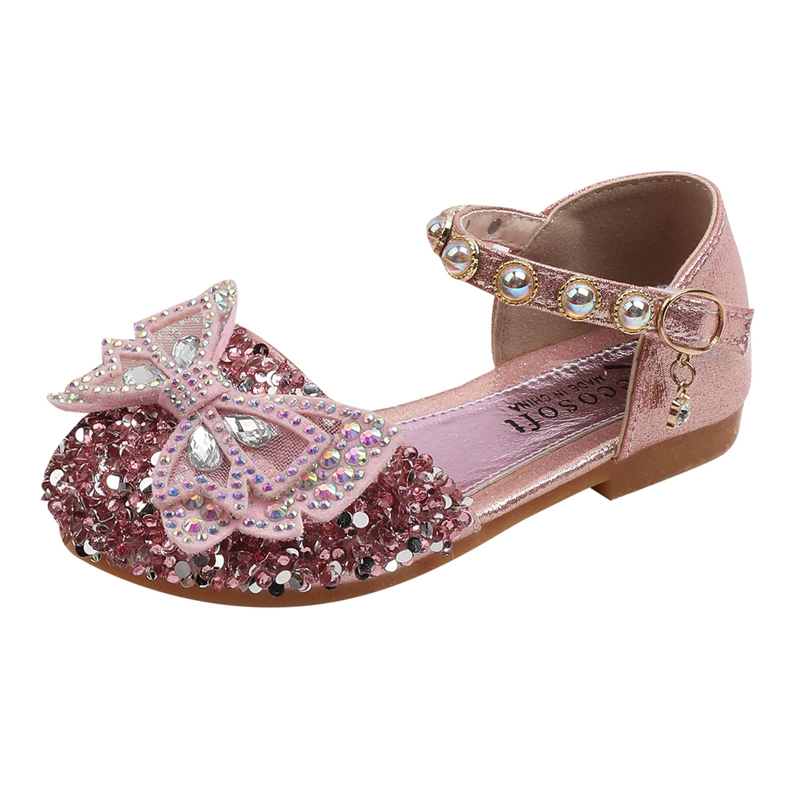 Princess Sandals for Girls - Bowknot Crystal Summer Shoes for Toddlers & Kids | Playtime & Outdoor Walks