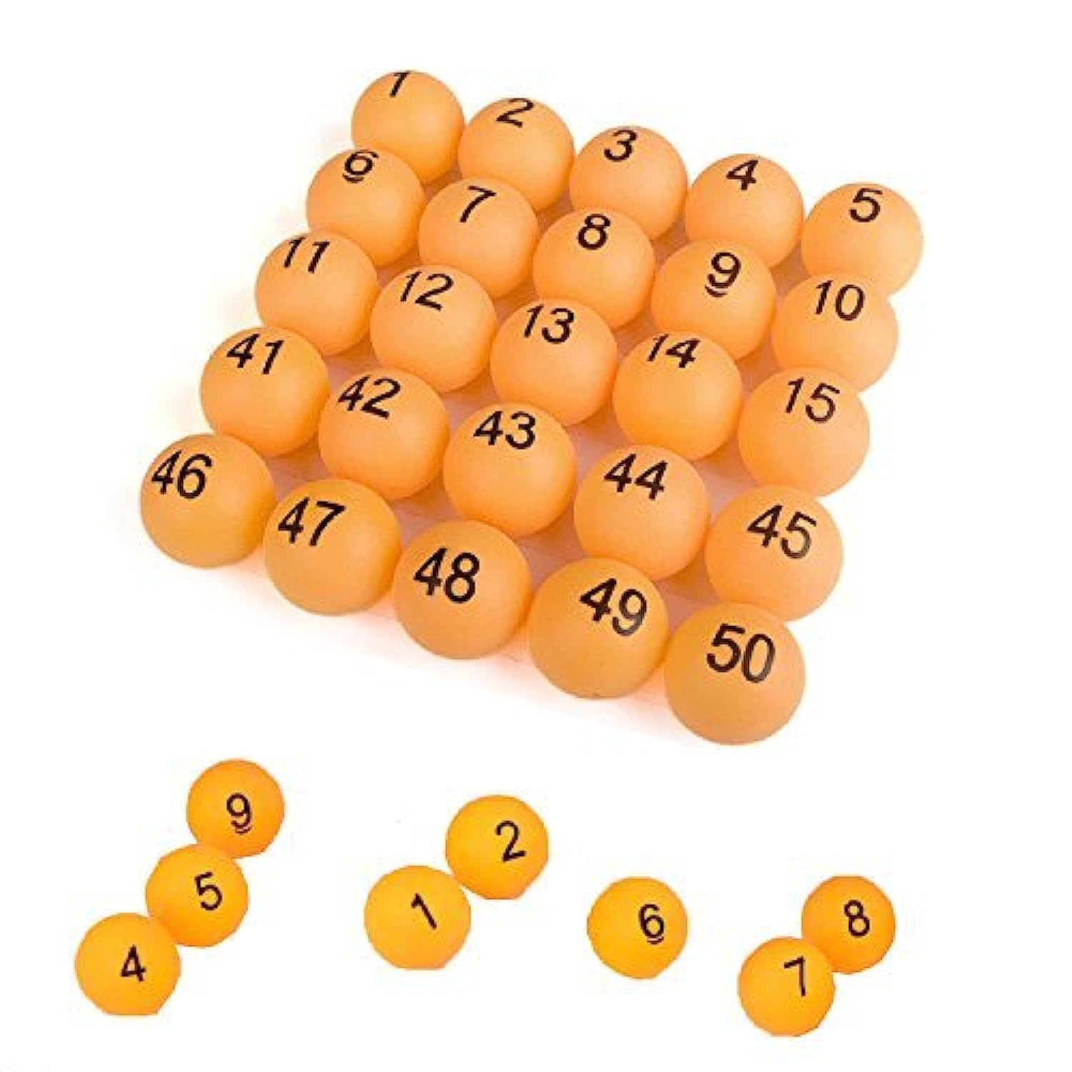 SelfTek 100Pcs Numbered Table Tennis Balls (1-100) - 40mm Beer Pong & Raffle Balls for Party Games, Lottery Draws, and Fun Events - Perfect for Drinking Games, Bingo Nights & Casino-Themed Parties
