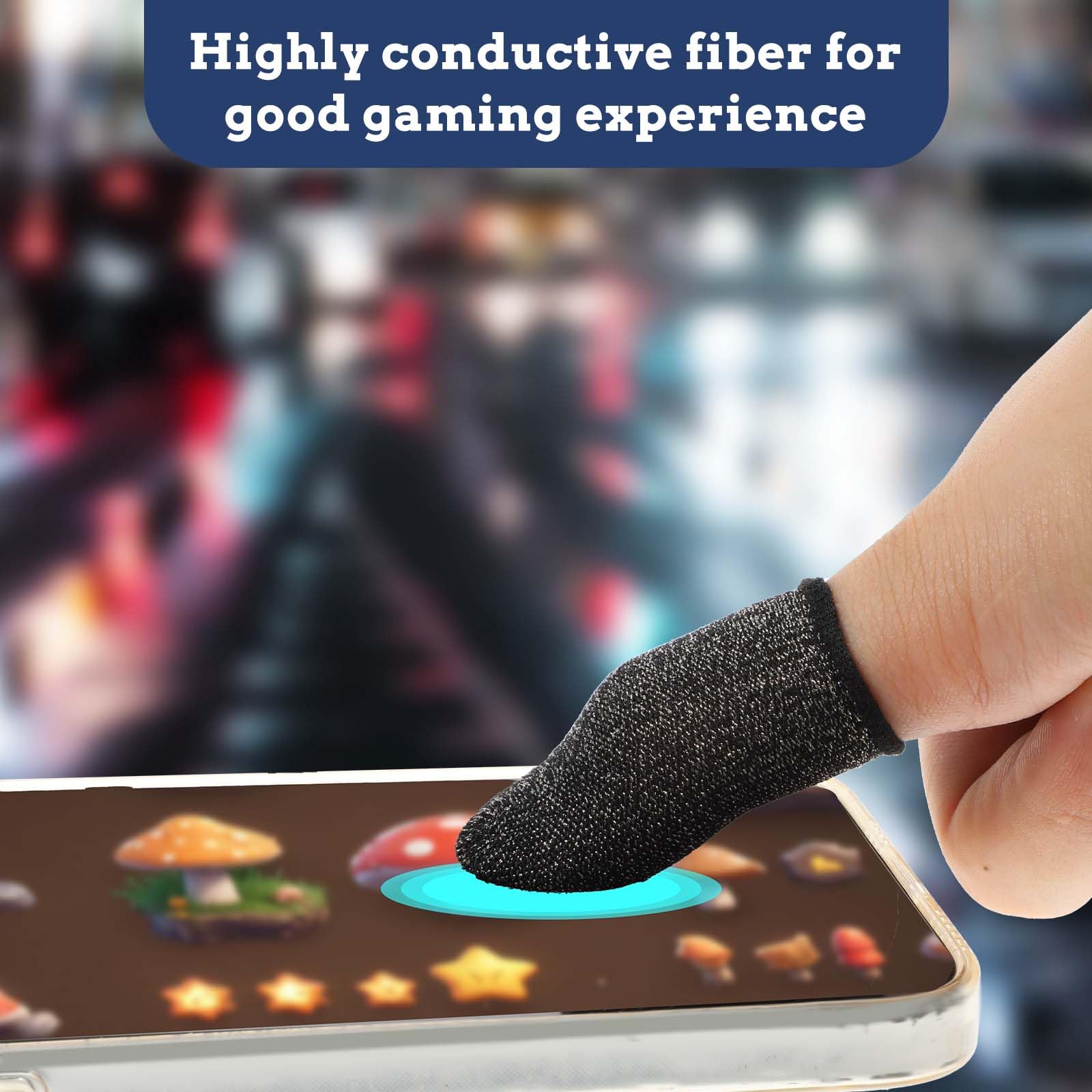 40 Pcs Anti-Slip Gaming Finger Sleeves for Mobile Phones - Touchscreen Thumb Protectors for PUBG, Fortnite & Call of Duty - Enhance Grip & Reduce Sweat for Competitive Gaming Sessions