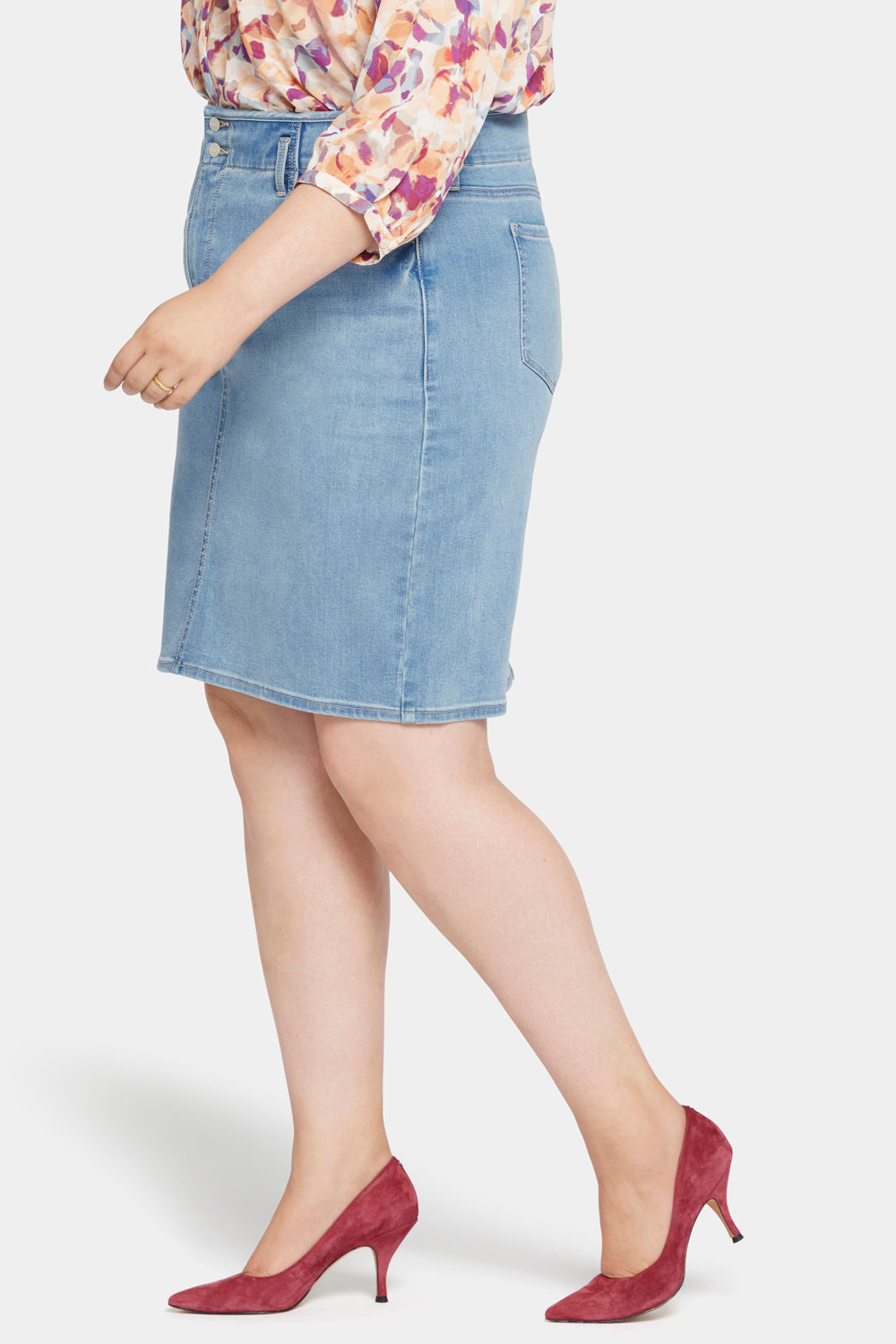Plus Size High Waist Skirt with Crystalline Design - Elegant & Comfortable for Women's Casual Wear, Office Outfits & Special Occasions