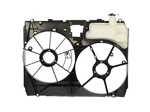 Toyota Sienna 3.3L V6 (2004-2005) Front Radiator Coolant Overflow Expansion Tank & Fan Shroud Assembly with Cap - OEM Replacement Part - Perfect for Engine Cooling System Maintenance & Repair
