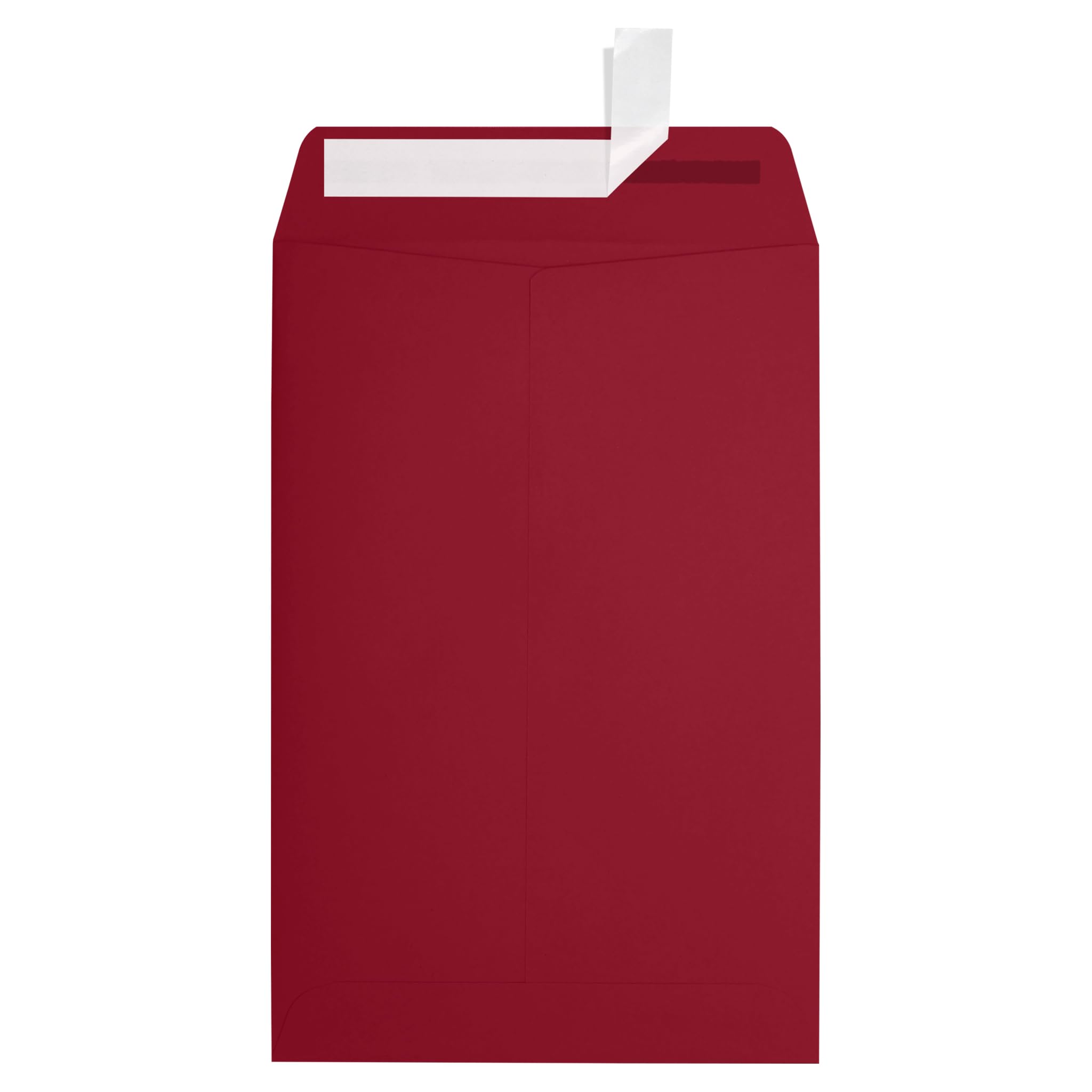 Premium 6 x 9 Open End Envelopes - Peel & Press Seal, Garnet Red, 80lb Text Weight (Pack of 500) - Perfect for Business Mail, Wedding Invitations & Greeting Cards