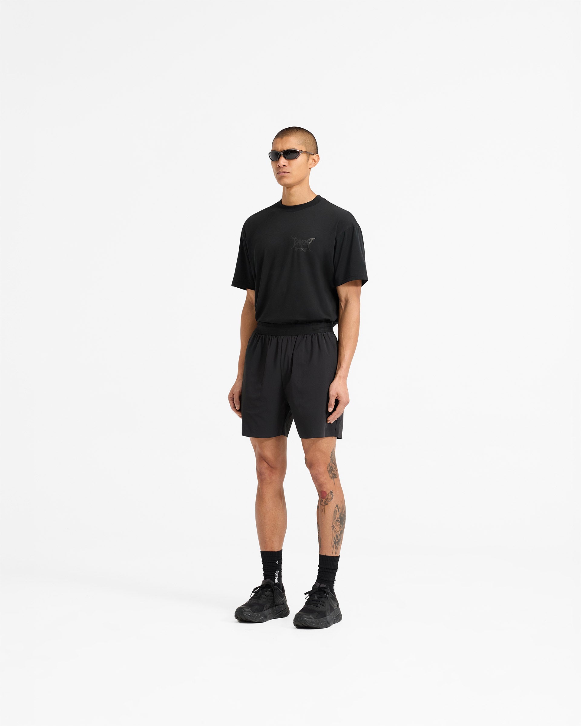 Team 247 X END Fused Short - Jet Black Men's Athletic Shorts for Running, Gym & Casual Wear