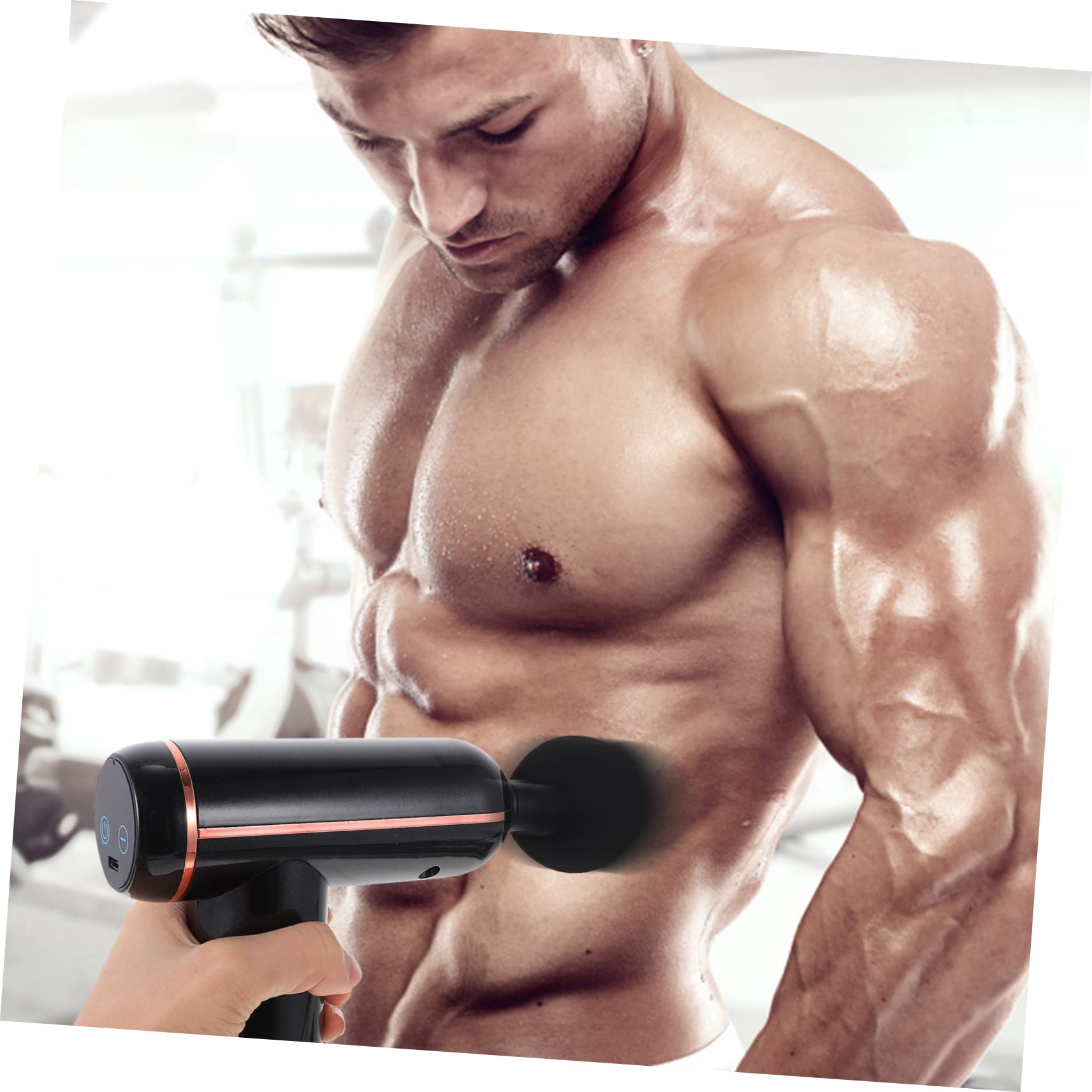 Toddmomy Wireless Percussion Massage Gun - Deep Tissue Muscle Massager for Pain Relief, Recovery & Relaxation - Portable Handheld Massager for Athletes, Fitness, Home & Office Use