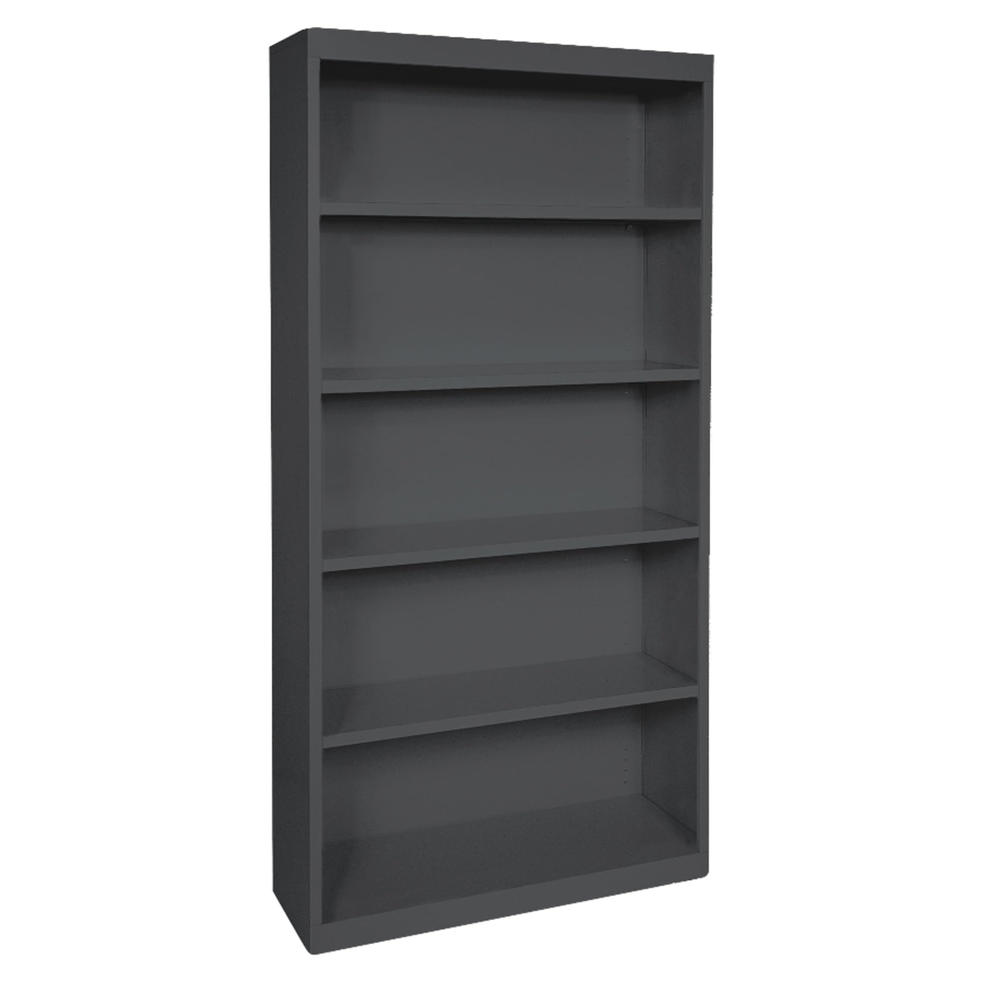 Lorell LLR41291 Fortress Series Heavy-Duty Steel Black Bookcase - 34.5