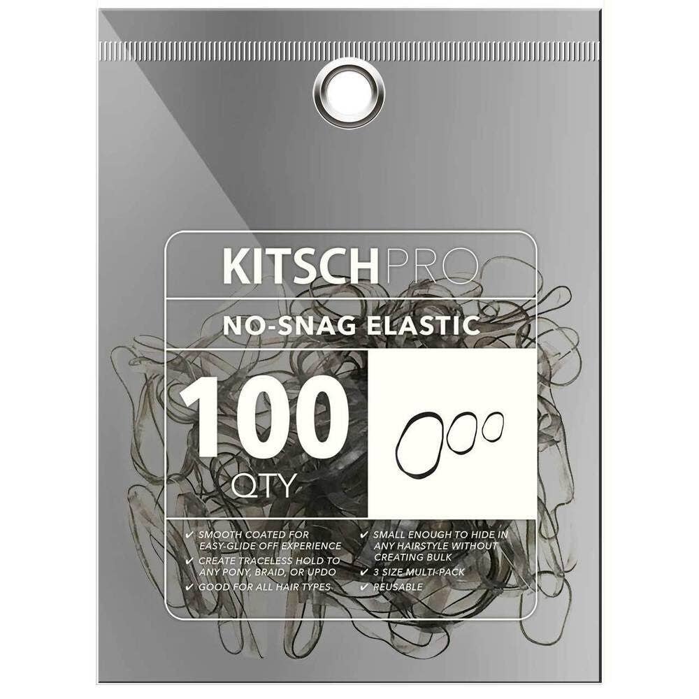100-Piece No Snag Elastic Hair Ties - Brown for Women & Girls - Perfect for Ponytails, Braids, and Everyday Hairstyles