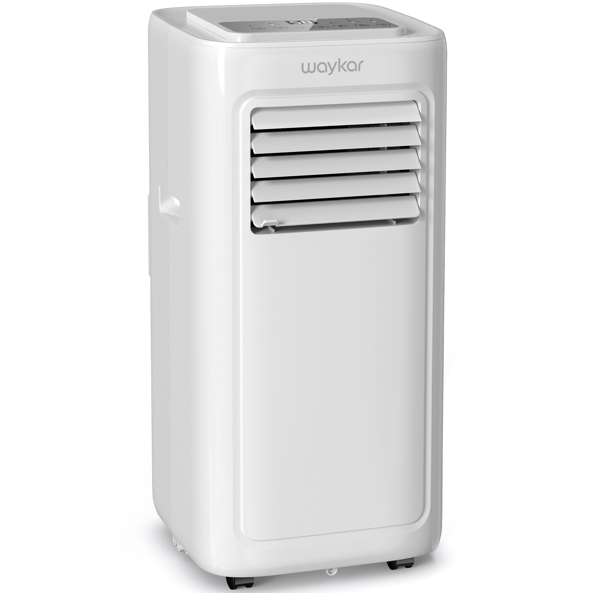 9,000 BTU Portable Air Conditioner for Rooms Up to 450 Sq.Ft - 3-in-1 AC Unit with Air Cooled Condenser & Drain Hose - 24 Hour Timer - Perfect for Bedrooms, Offices and Small Apartments