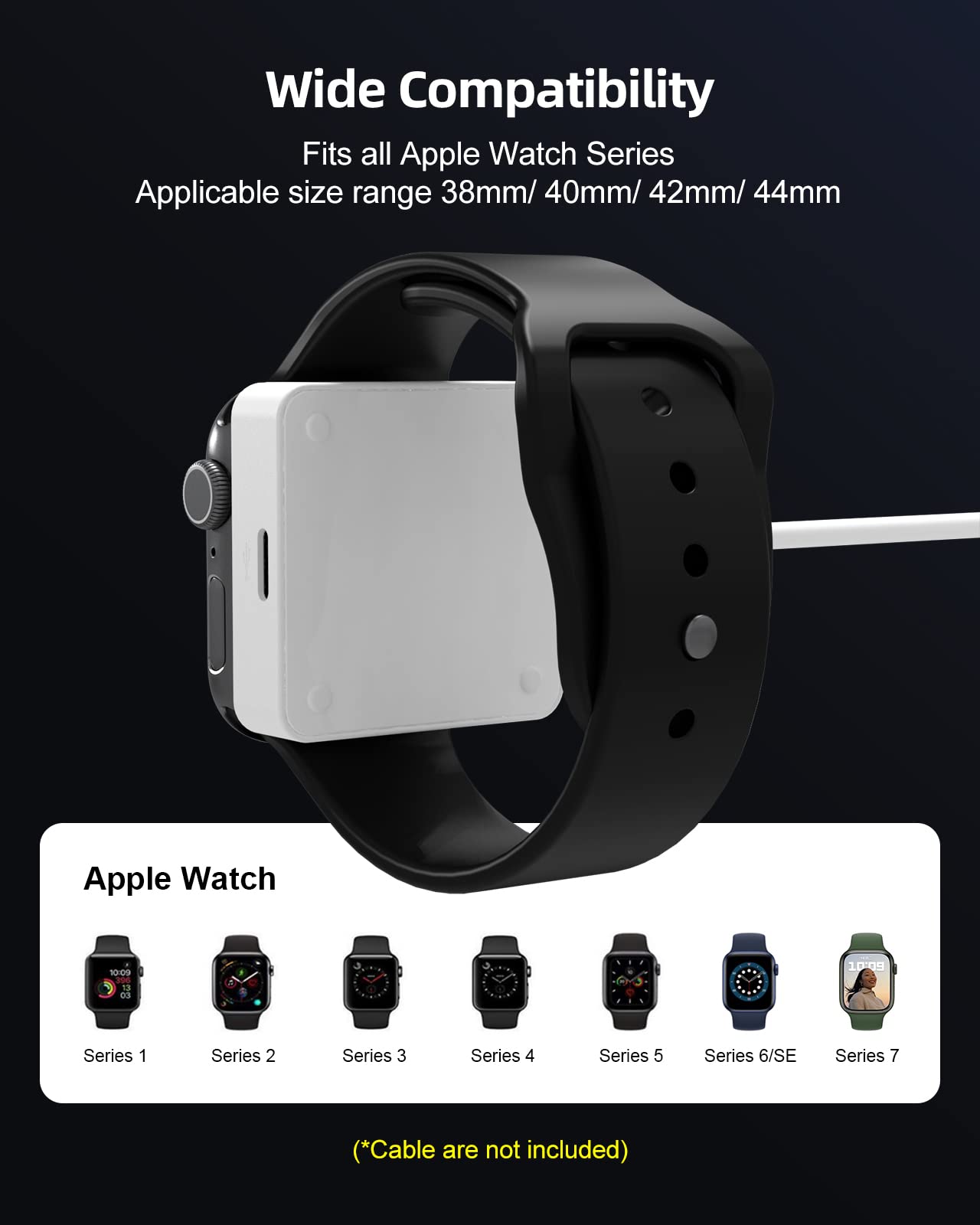 Apple Watch Wireless Charger MFi Certified - Magnetic Charging Stand for Apple Watch Series 6/SE/5/4/3 with Dual USB-C & Lightning Ports (Cloud White) | Perfect for Nightstand, Office Desk & Travel Charging