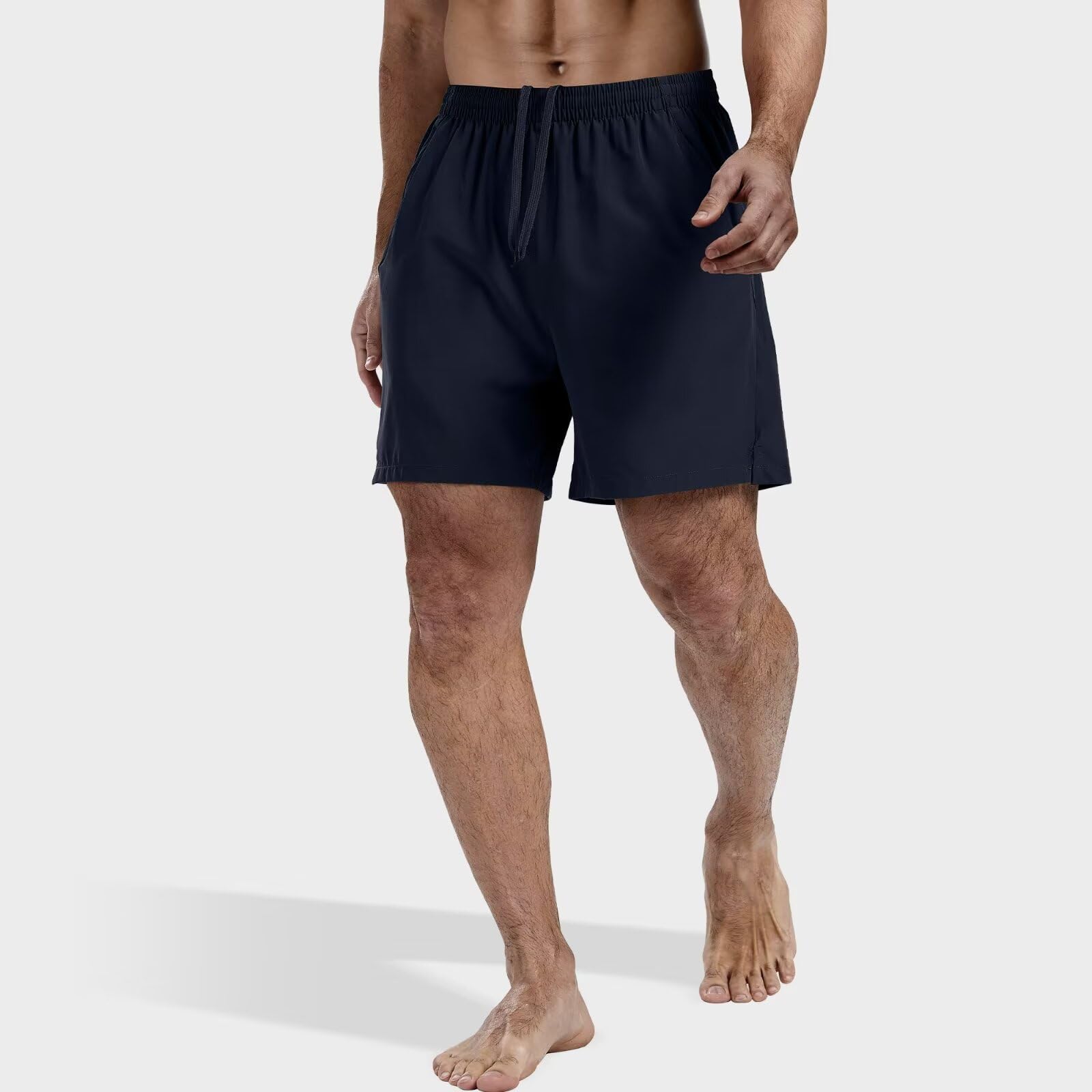 3 Pack Men's 5 Inch Athletic Running Shorts - Quick Dry Gym Workout Shorts with Zip Pockets for Jogging, Training & Outdoor Activities