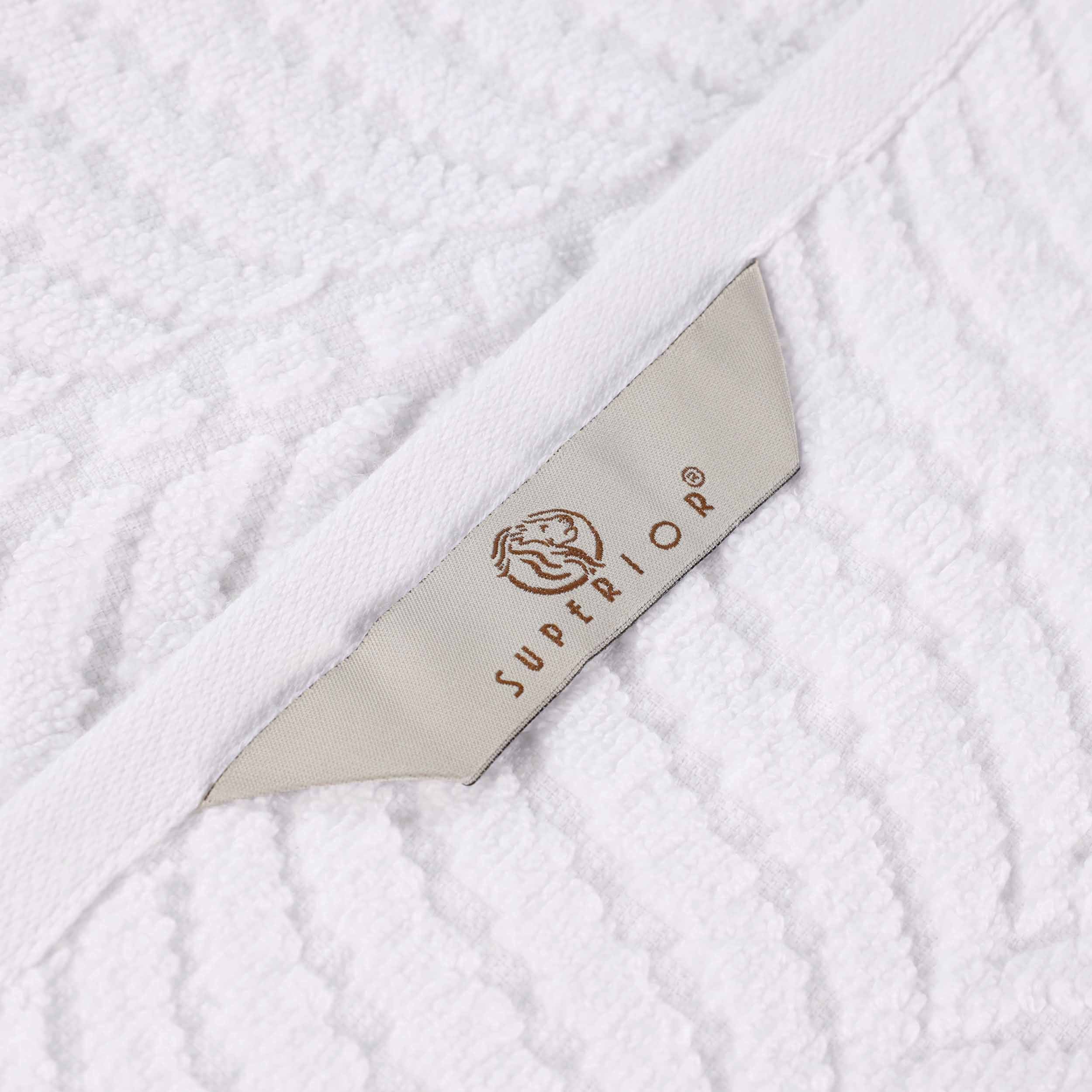 Premium Zero Twist Cotton Jacquard Chevron Face Towels - Set of 12 | Ultra Soft Bath & Hand Towels for Spa, Guest Bathroom & Luxury Home Decor