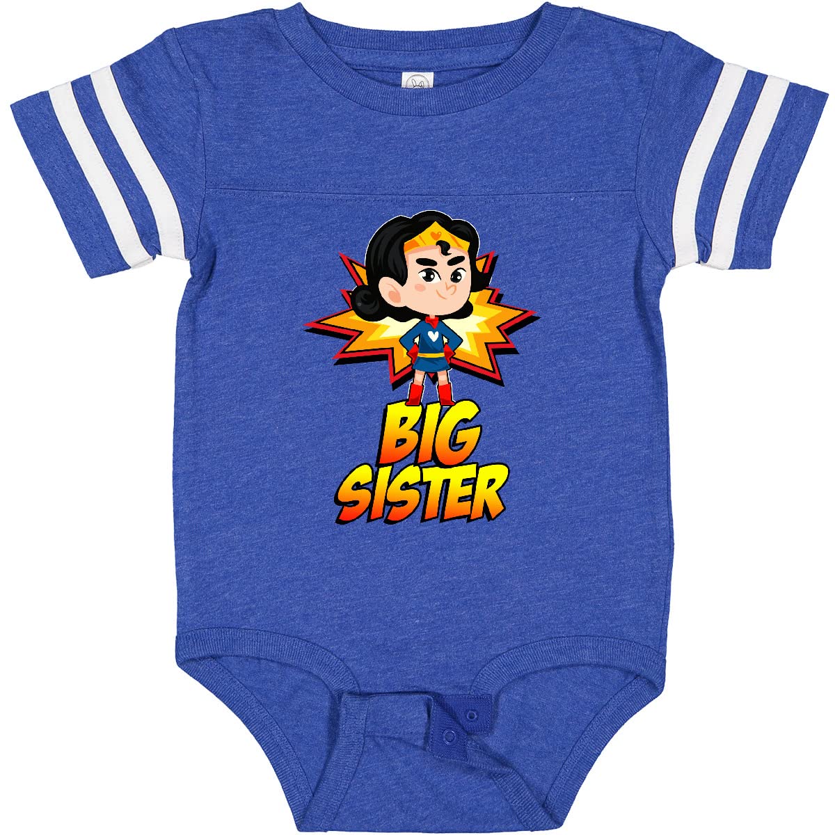 Inktastic Big Sister Superhero Baby Bodysuit - Cute Superhero Sibling Outfit for Newborns & Infants - Perfect for Family Photos, Sibling Gifts & Special Occasions