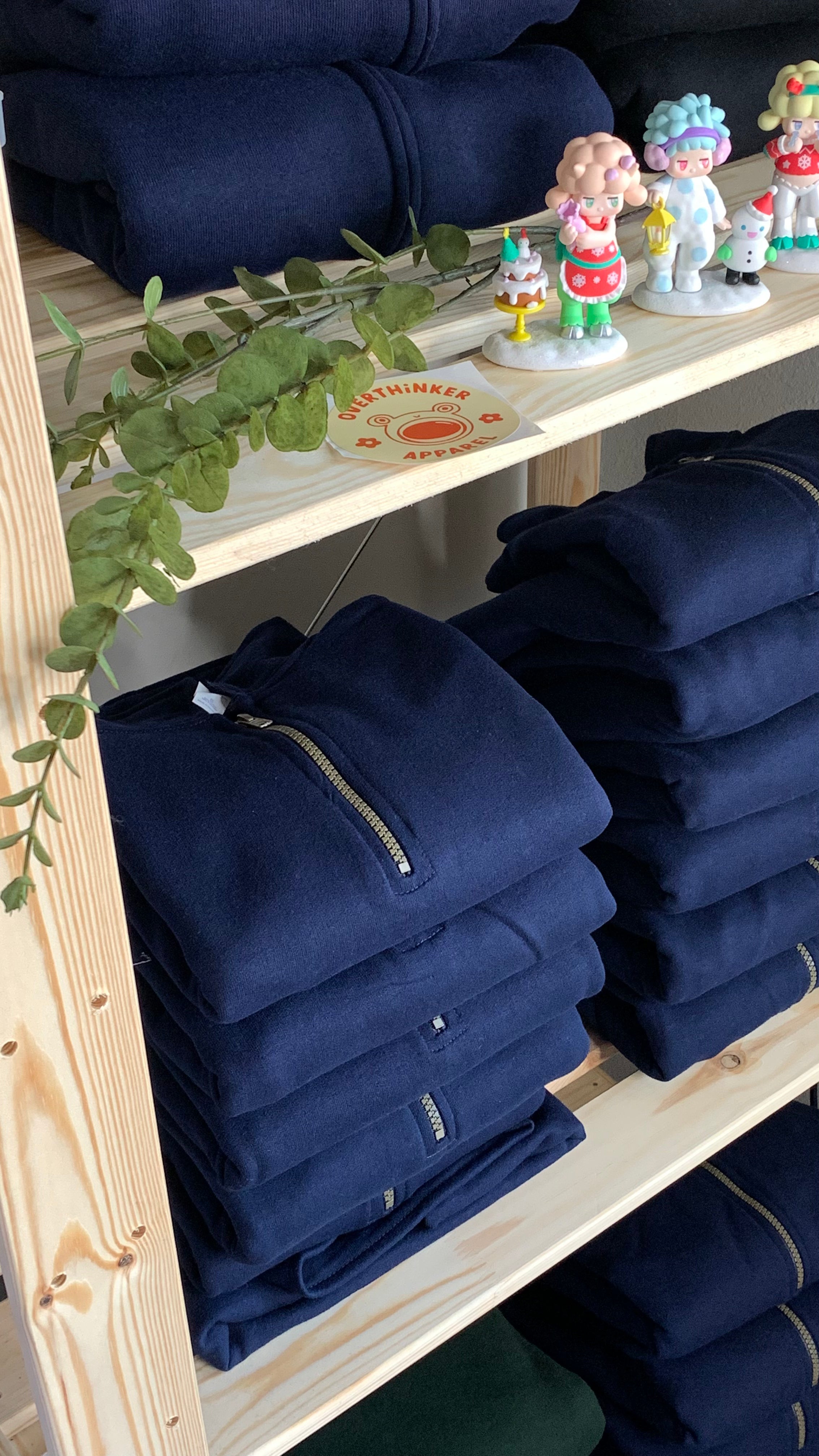 Always There for You Quarter Zip Navy Sweatshirt with Lilac Print - Comfortable Friendship Pullover for Women | Perfect for Casual Outings, Gift Giving & Cozy Evenings