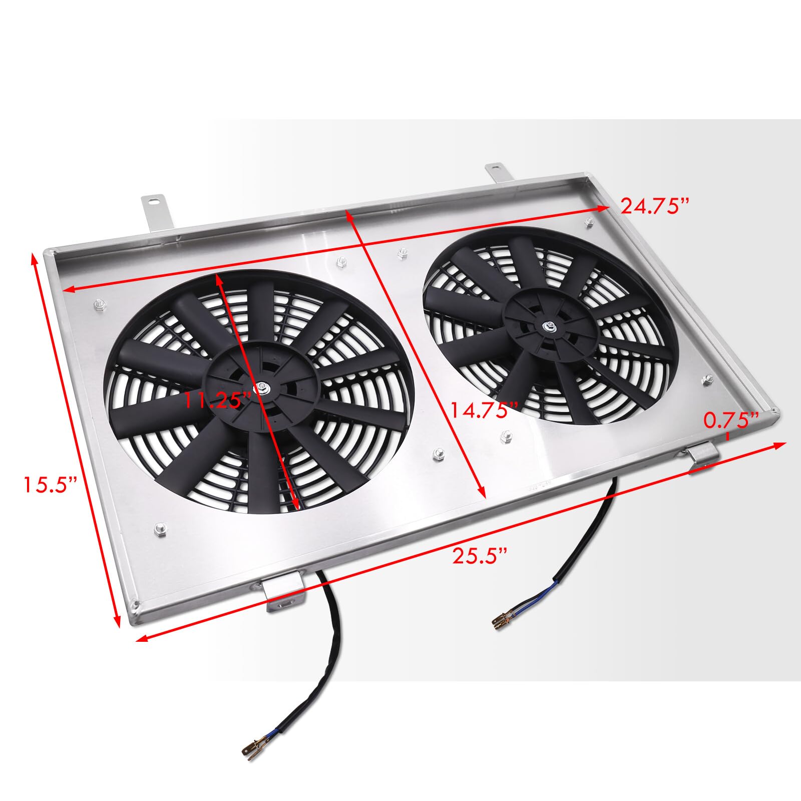 Upgraded JDM Manual MT Transmission Aluminum Radiator with Dual 12