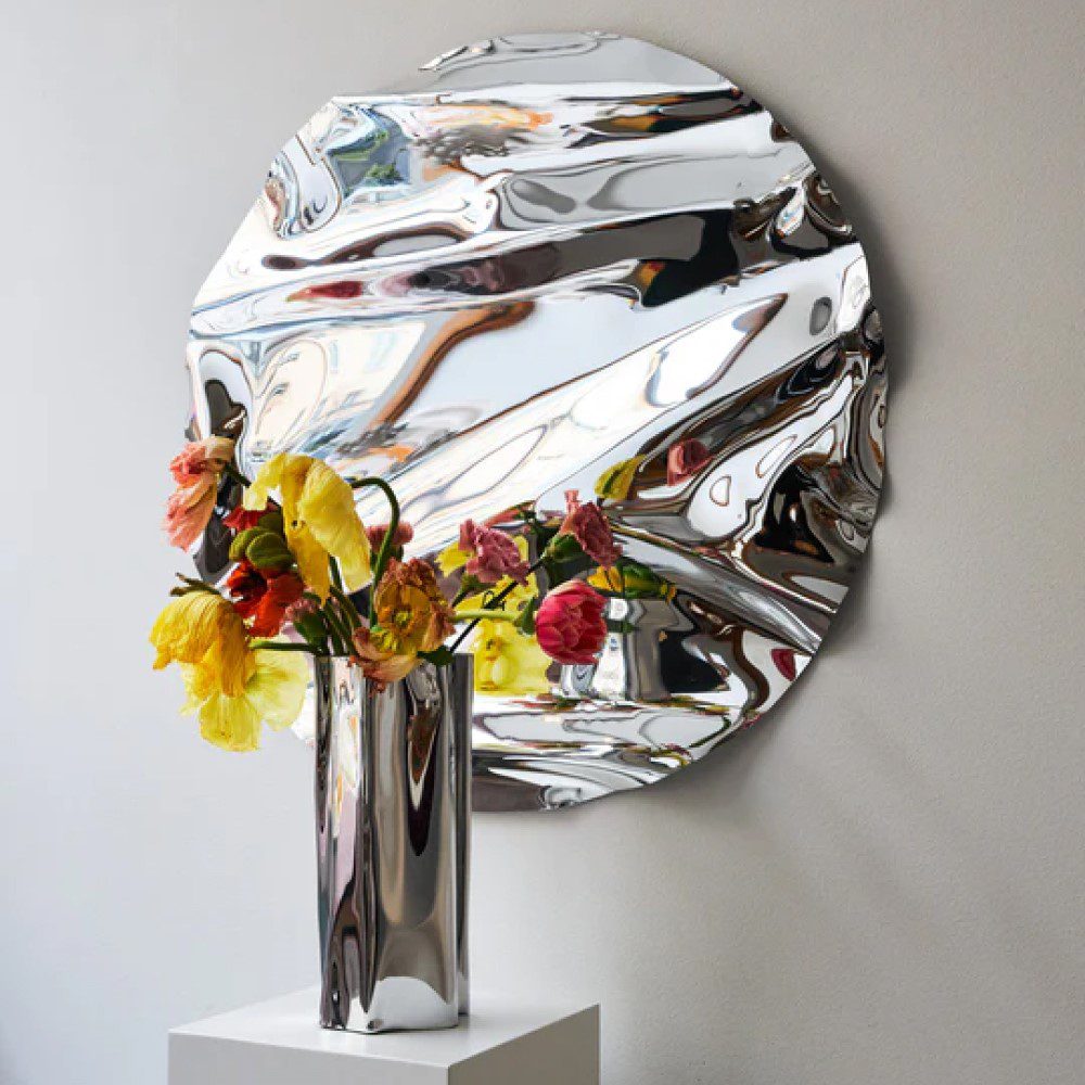 CAIA LEIFSDOTTER Psychedelic Round Mirror Wall Sculpture - 3 Size Options for Home Decor, Living Room & Bedroom