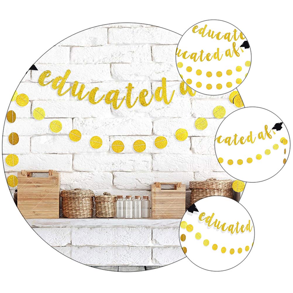 ABOOFAN Graduation Glitter Banner Set - High School & College Graduation Party Decorations, Cap & Doctor Hat Paper Decor - Perfect for Graduation Ceremonies, Photo Booths & Celebration Parties