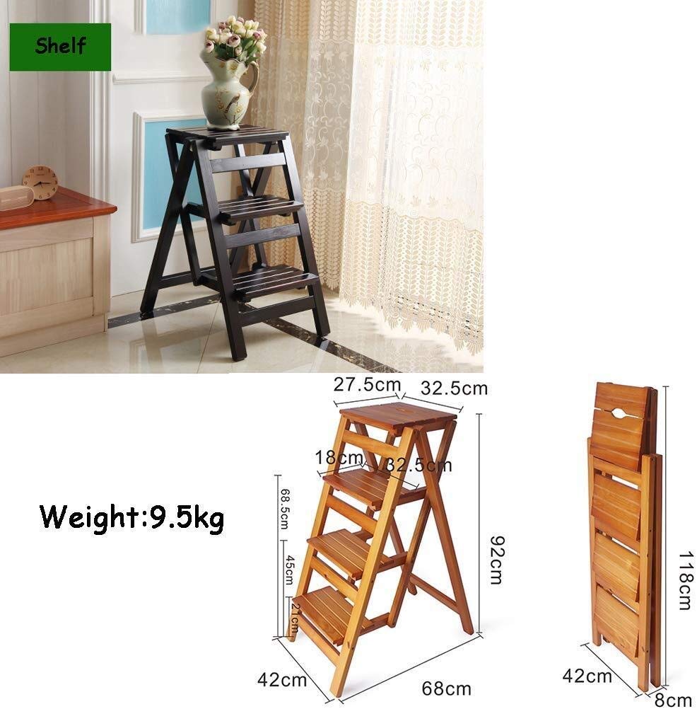 DASHADAO 4-Step Folding Stool Ladder - Indoor Climbing Step Stool for Kids & Adults, Multi-Purpose Household Step Stool for Kitchen, Dining, Bathroom & Bar Use