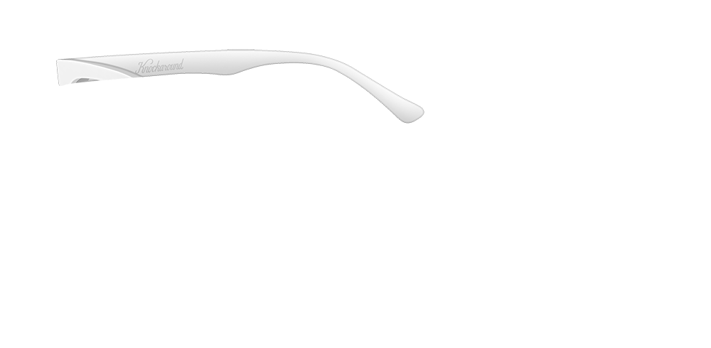 Knockaround Paso Robles Custom Arm Sunglasses - Matte White Frame for Men & Women | Perfect for Outdoor Sports, Driving, and Beach Activities