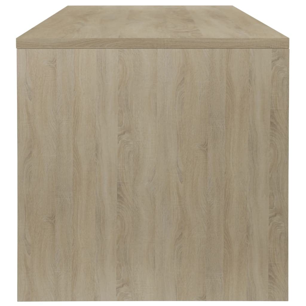 vidaXL Coffee Table with Shelf - Elegant Engineered Wood Living Room Centerpiece in White & Sonoma Oak - Durable & Multifunctional for Home Decor, Entertaining & Storage | Perfect for Small Spaces, Apartments & Modern Interiors