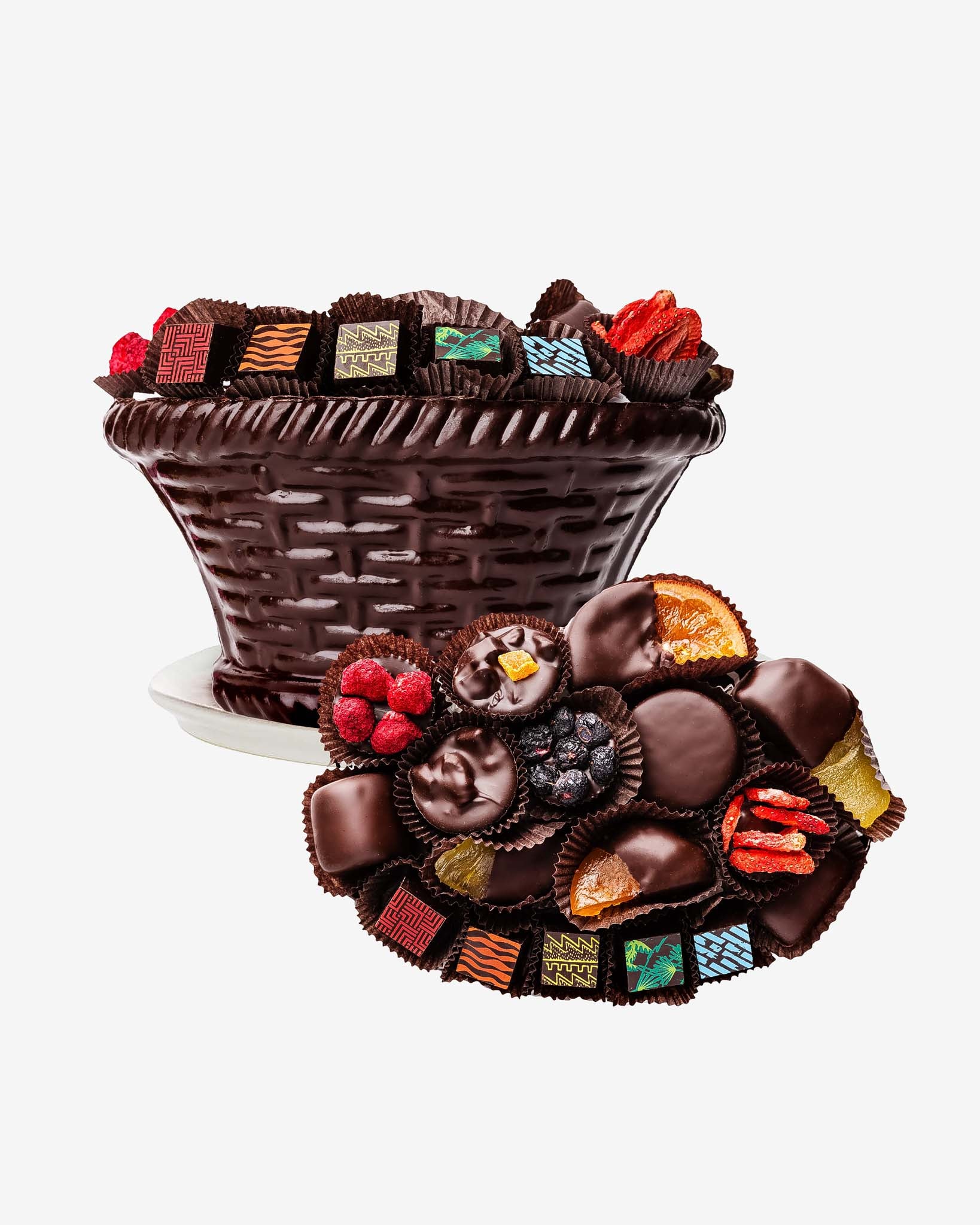 Luxury Dark Chocolate Oval Basket - Handmade Edible Chocolate Gift for Holidays, Birthdays & Special Occasions - Perfect for Valentine's Day, Christmas & Corporate Gifting