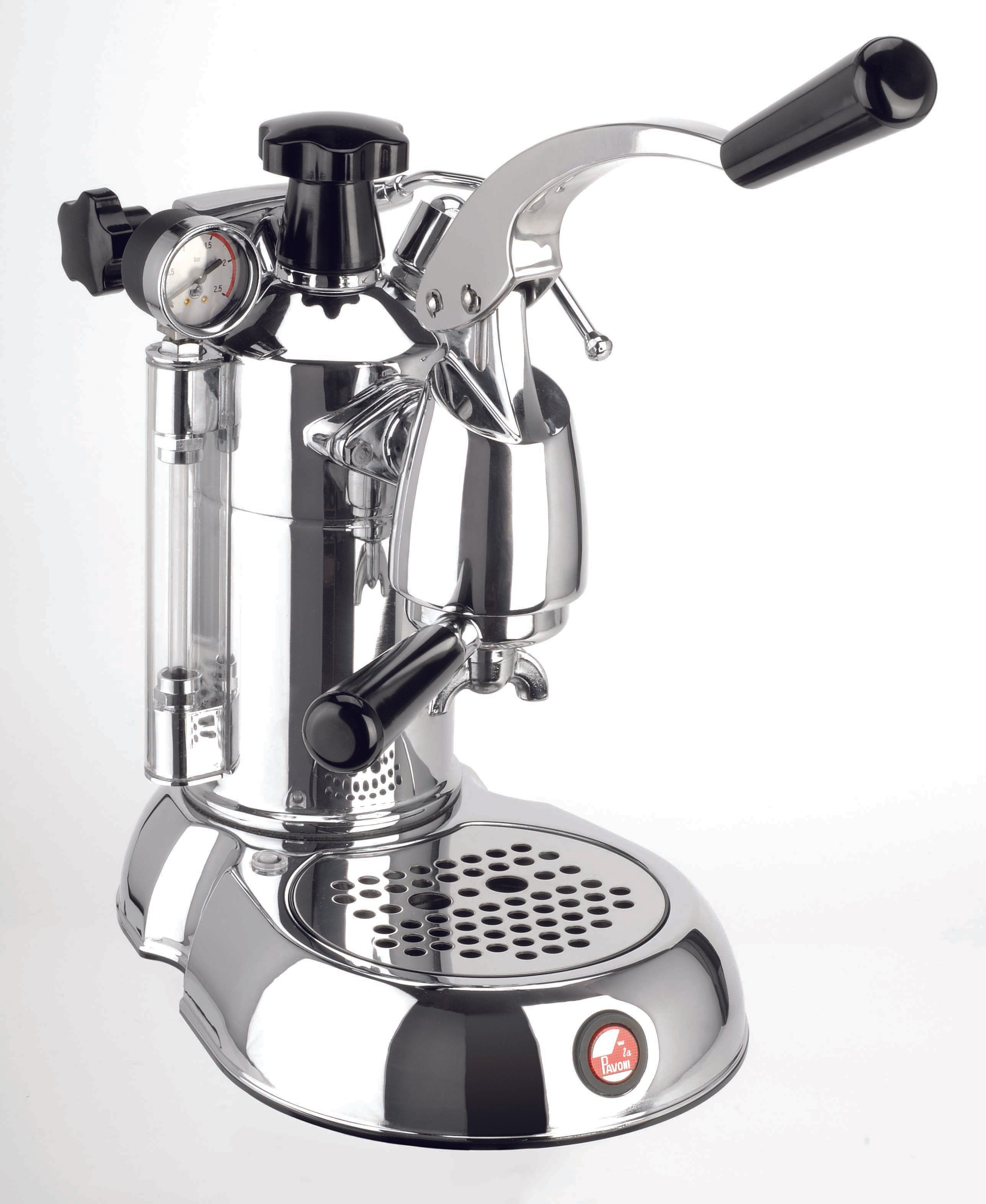 La Pavoni Stradivari 16 Cup Professional Espresso Machine - Chrome & Black Finish (Model PSC 16) | Perfect for Home Baristas & Coffee Shops | Fast Shipping in Stock USA