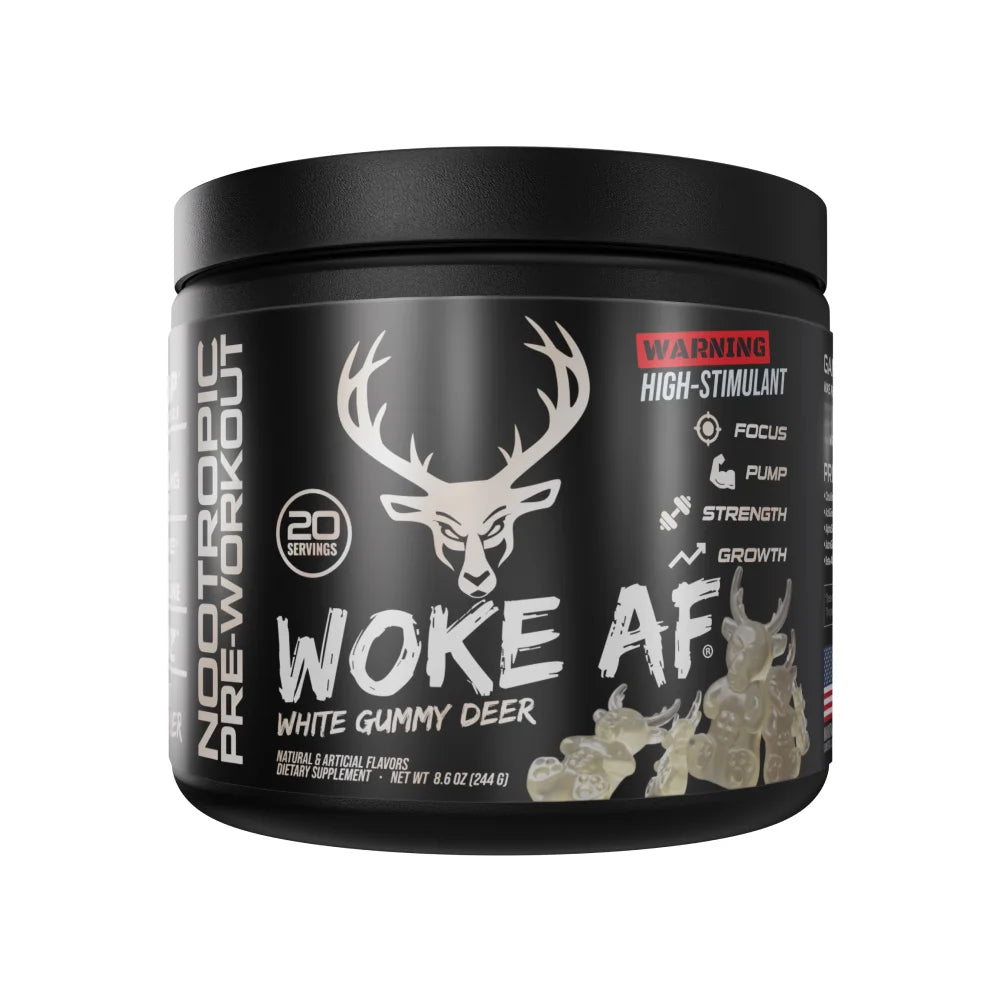 Bucked Up Woke AF 260g Pre-Workout Powder - Energy & Focus Booster for Gym, Fitness & Bodybuilding | Vegan & Keto Friendly Supplement