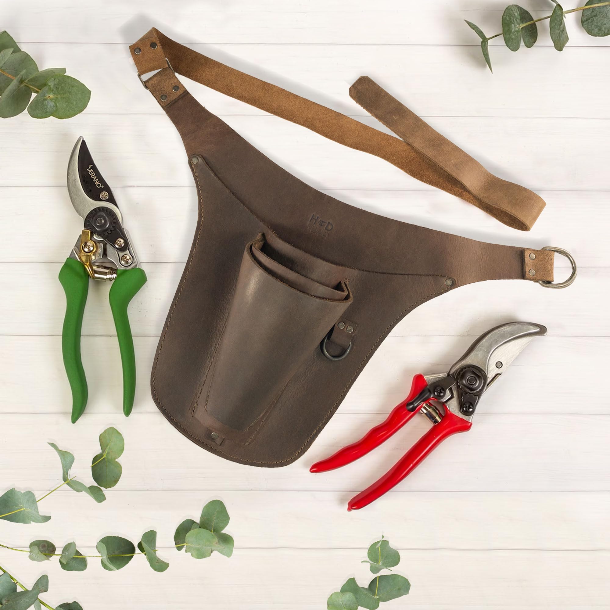 Adjustable Leather Tool Belt for Men & Women - Lightweight Gardening, Electrician, Construction & Crafting Utility Pouch - Perfect for DIY Projects, Carpentry & Outdoor Work