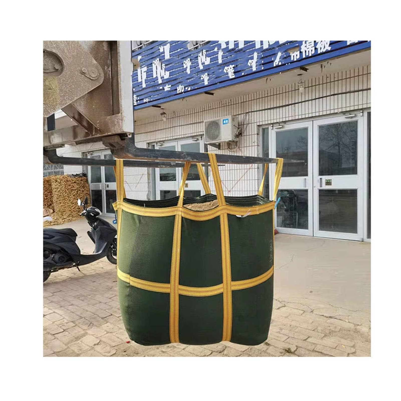 Heavy Duty Nylon Sling Lifting Bag - Reusable & Durable Industrial Lift Bag for Crane, Platform & Forklift - Anti-Tear High Load Bearing Weaving Sail Bag - Perfect for Construction, Warehousing & Material Handling (Size: 100X)