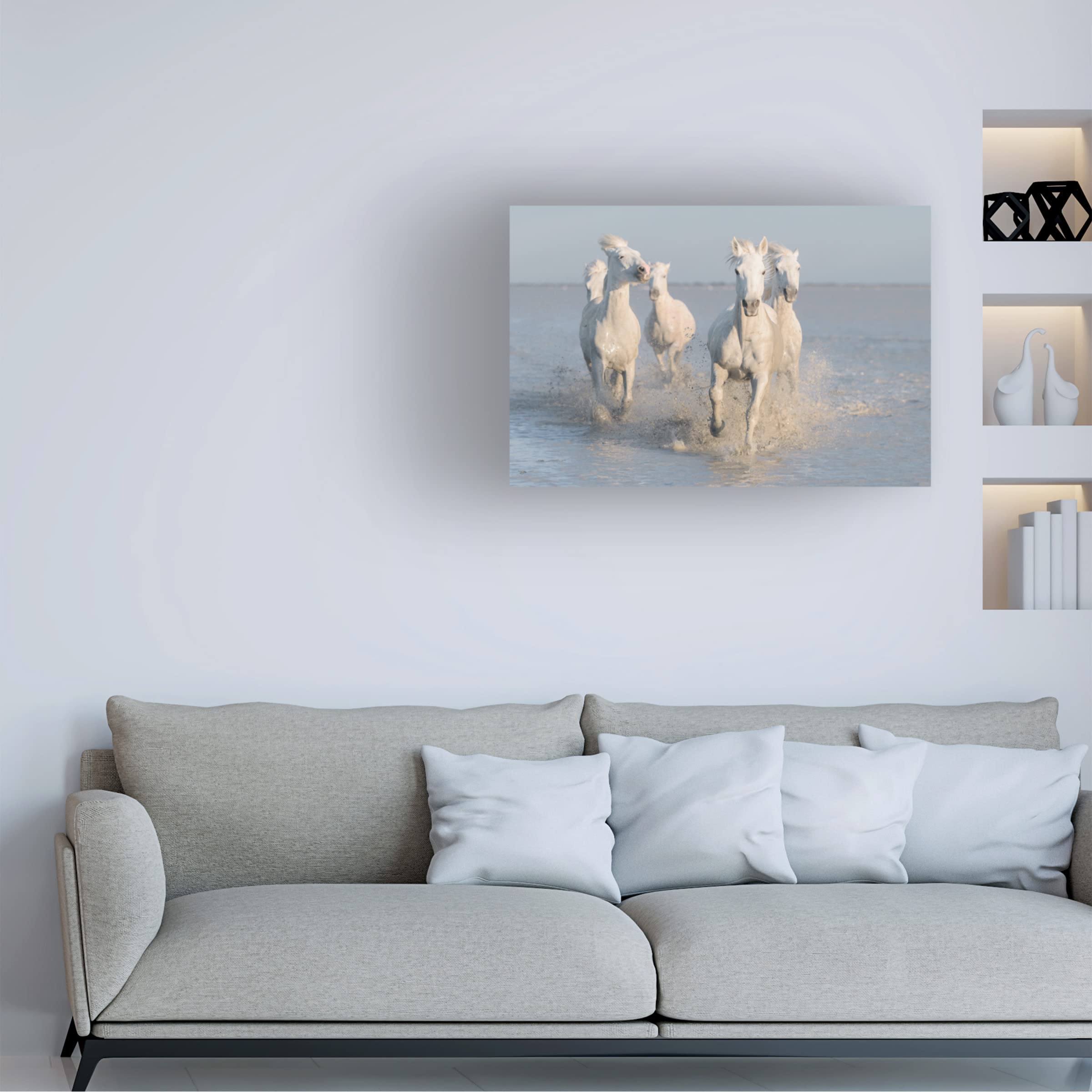 Trademark Fine Art 'Horses' Canvas Painting by Rostovskiy Anton - Elegant Equestrian Wall Decor for Living Room, Bedroom & Office