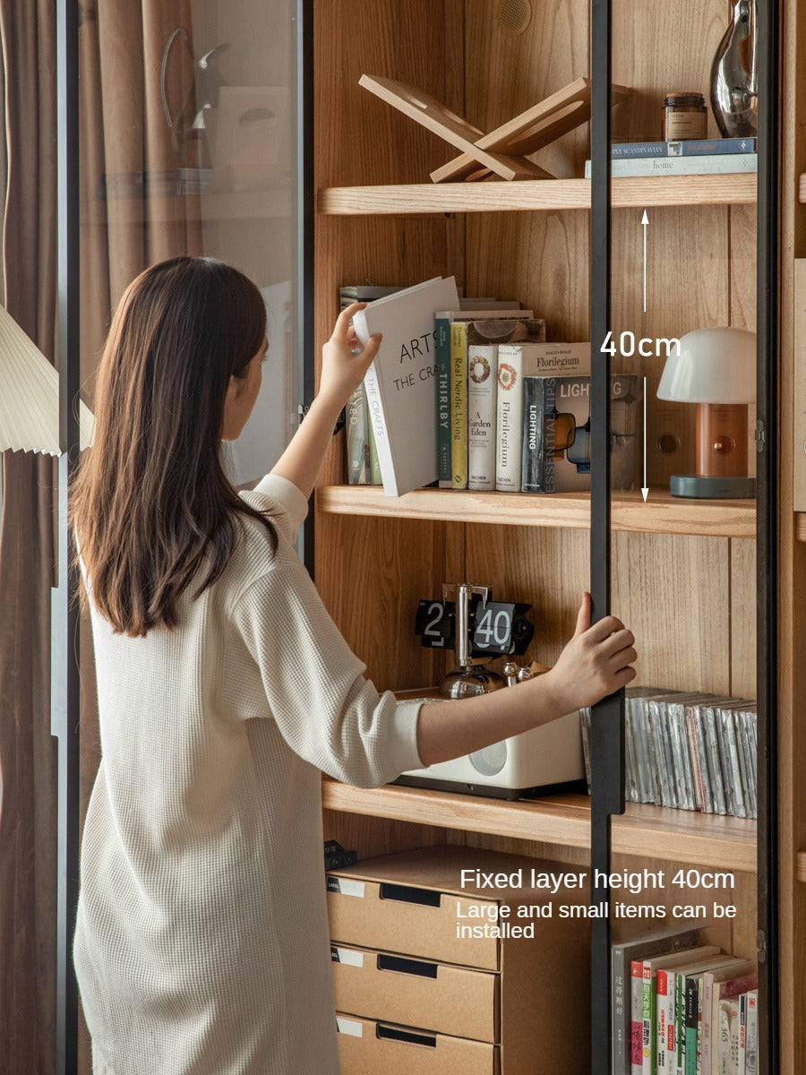 Solid Oak and Ash Wood Bookcase - Sturdy Bookshelf for Home, Office & Library - Perfect for Organizing Books, Decor & Storage