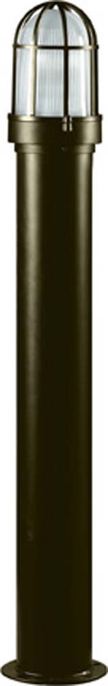 D3180-BZ-MT Heavy Duty Powder Coated Steel Bollard Post - Outdoor Security Barrier for Parking Lots, Driveways & Storefronts