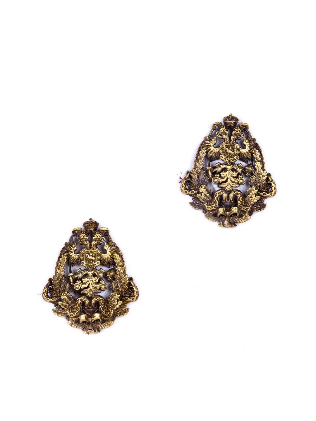 Phoenix Rising Cufflinks & Brooch Set - Antique Gold Metal Brass Pins for Men - Elegant Gift for Weddings, Business & Formal Occasions