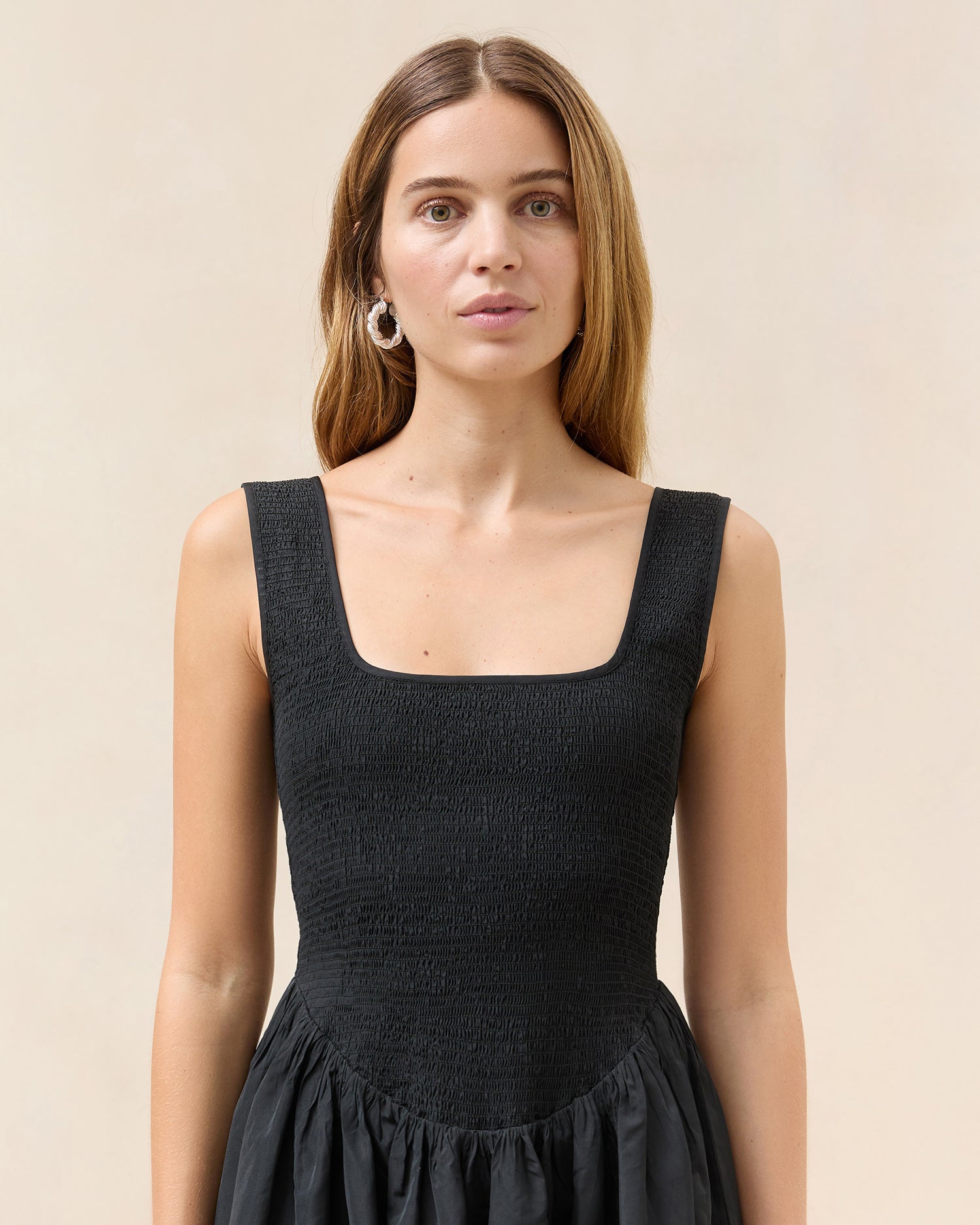 Estelle Smocked Dress for Women - Floral Summer Midi Dress with Puff Sleeves | Perfect for Beach Vacation, Brunch & Date Night