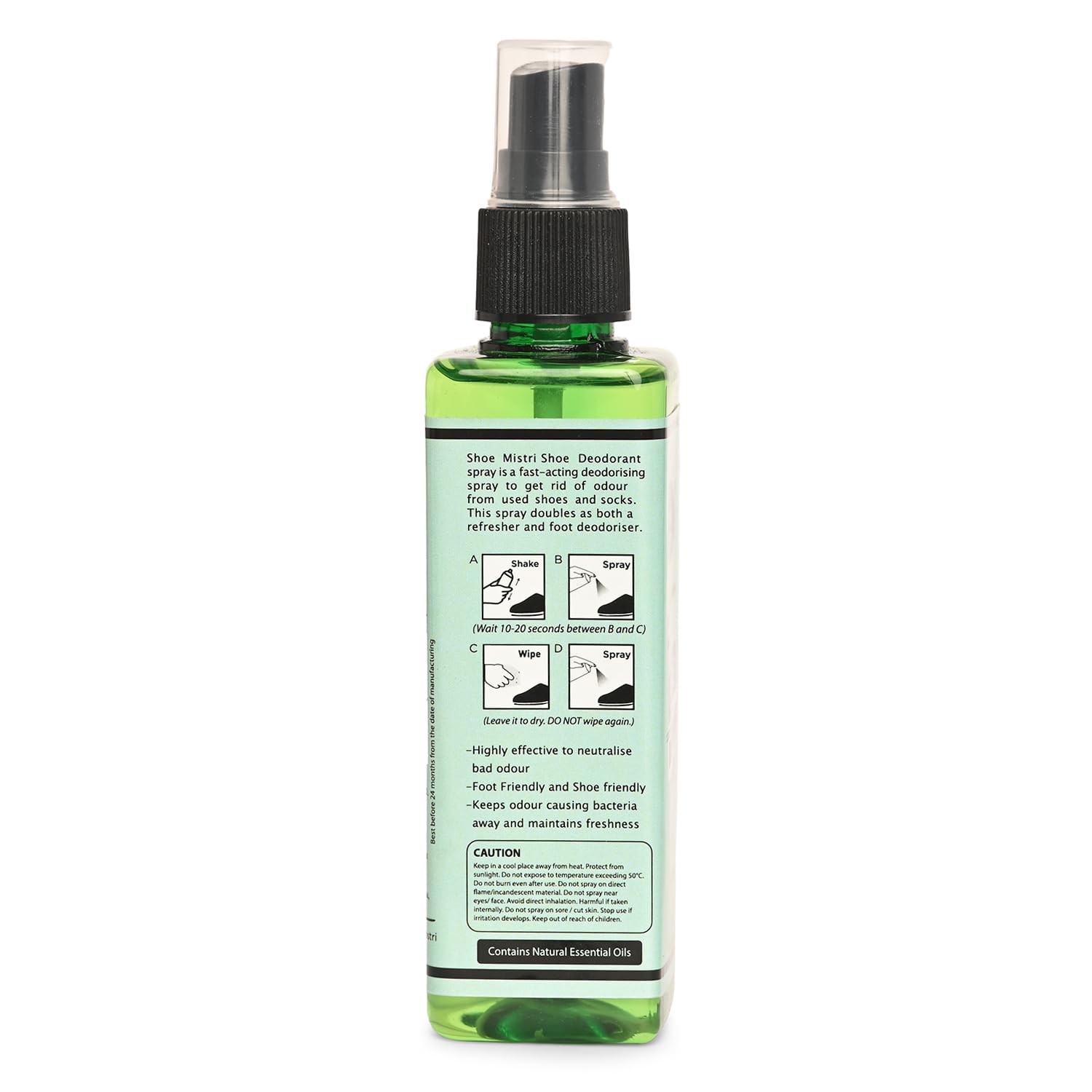 Natural Foot & Shoe Deodorant Spray - Eliminates Odor Causing Bacteria | Long-Lasting Shoe Odor Eliminator for Men & Women | Perfect for Gym Shoes, Work Boots & Daily Wear