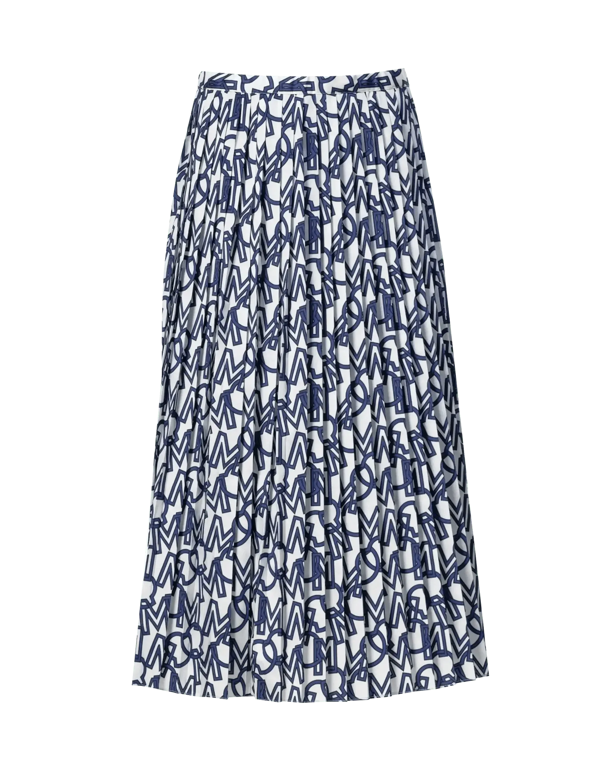 Stylish Anagram Printed Midi Skirt for Women - Floral Pattern A-Line Skirt with Elastic Waist - Perfect for Office, Date Night & Summer Outfits