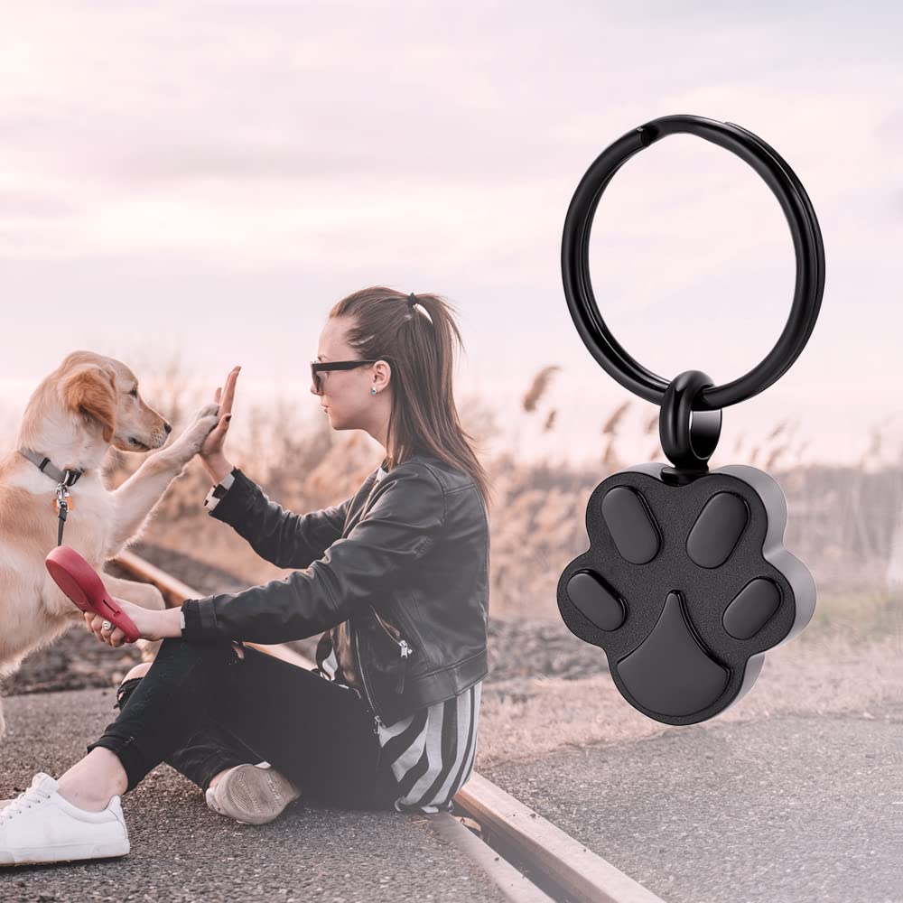 Pet Cremation Jewelry Urn Keychain - Memorial Ash Holder for Dogs, Cats & Humans - Keepsake Urn Pendant for Women & Men - Perfect for Honoring Loved Ones at Home, Travel or Special Occasions