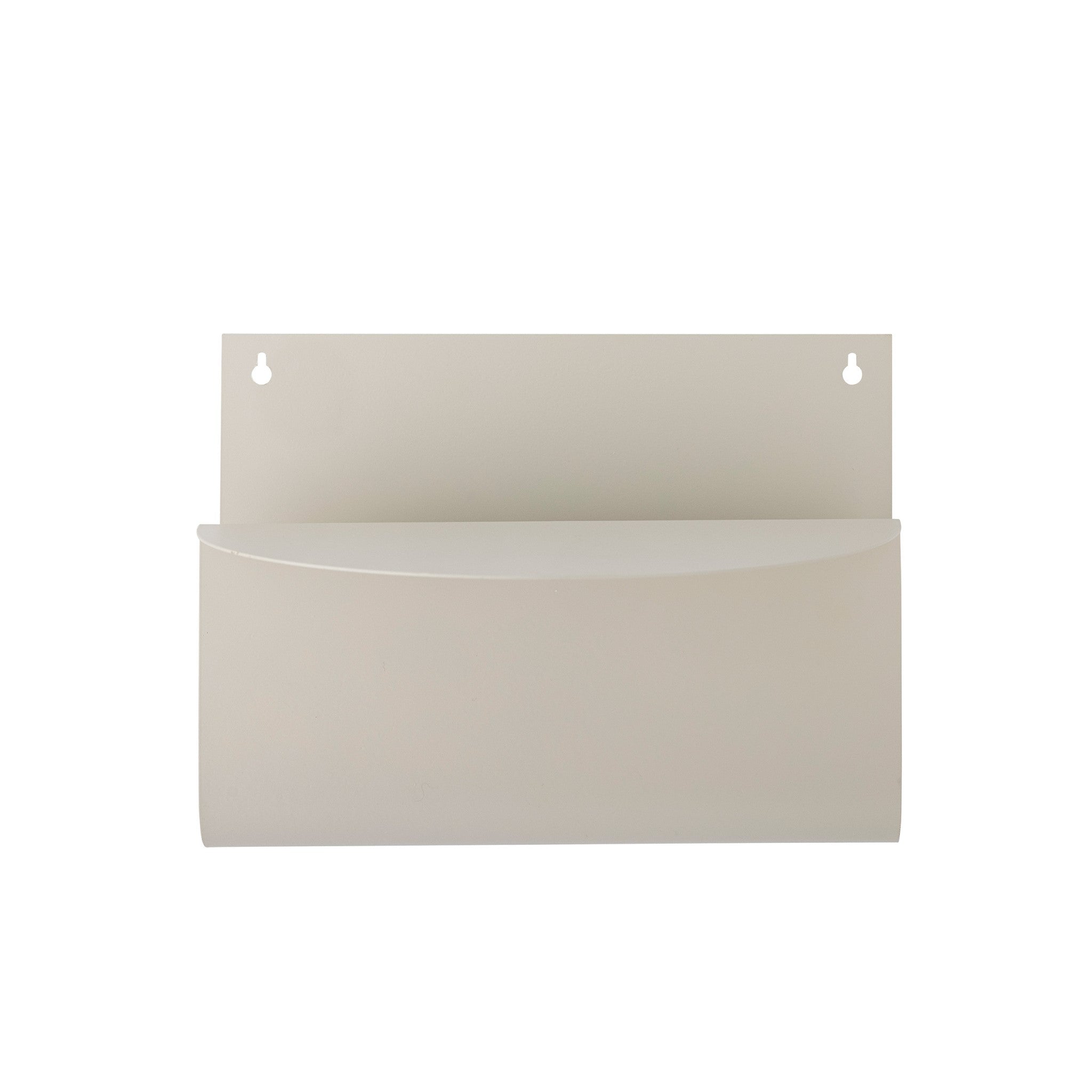 Bloomingville Monts Wall Shelf & Magazine Holder - Cream White Modern Floating Shelf for Living Room, Bedroom, or Office Storage & Display