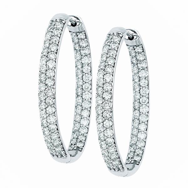 Stylish Oval Pave Hoop Earrings - 14K Gold Plated Cubic Zirconia Dangle Earrings for Women | Perfect for Parties, Weddings & Everyday Wear