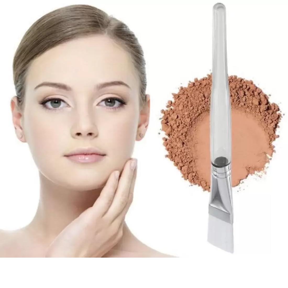 4 Pcs Face Pack Brush Set with Soft Bristles & Ergonomic Plastic Handle - Transparent Makeup Brush for Facial Mask, Skincare & Spa Treatments