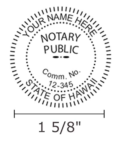 Hawaii Notary Public Round Self Inking Stamp - R542 Red Seal Embosser for Official Documents | Perfect for Notarizing Contracts, Certificates & Legal Papers in Hawaii