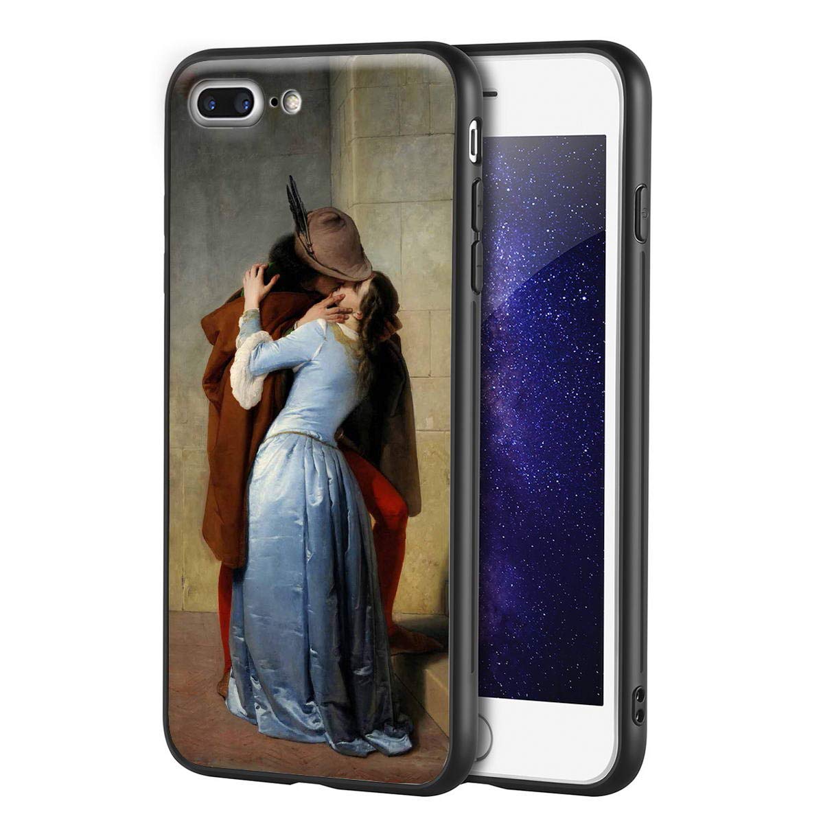 Francesco Hayez The Kiss Art Case for iPhone 7 Plus & iPhone 8 Plus - High Quality Giclee UV Printed Phone Cover - Perfect for Art Lovers & Gift Giving
