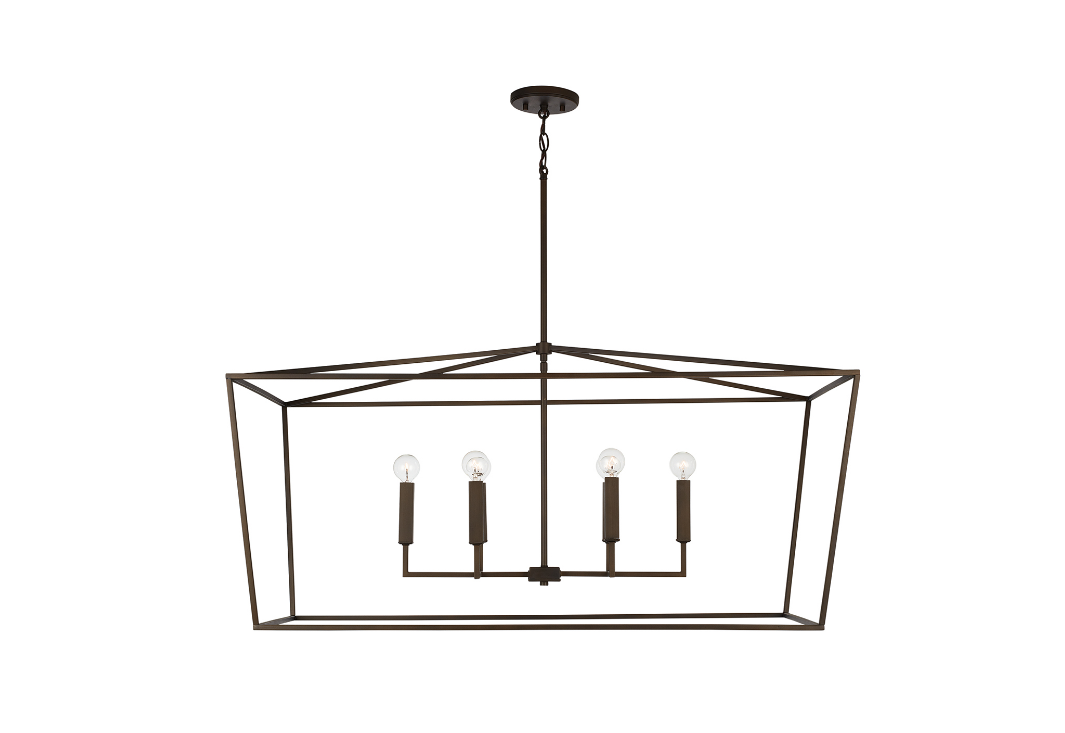 Theo 6-Light Modern Pendant Lighting Fixture - Elegant Dining Room Chandelier for Kitchen Island, Living Room, and Bedroom Decor