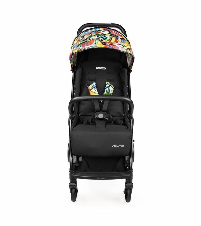 Peg Perego Selfie Stroller - Lightweight Compact Baby Stroller with One-Hand Fold, Adjustable Canopy & Storage Basket | Perfect for Urban Travel, Shopping & Family Outings