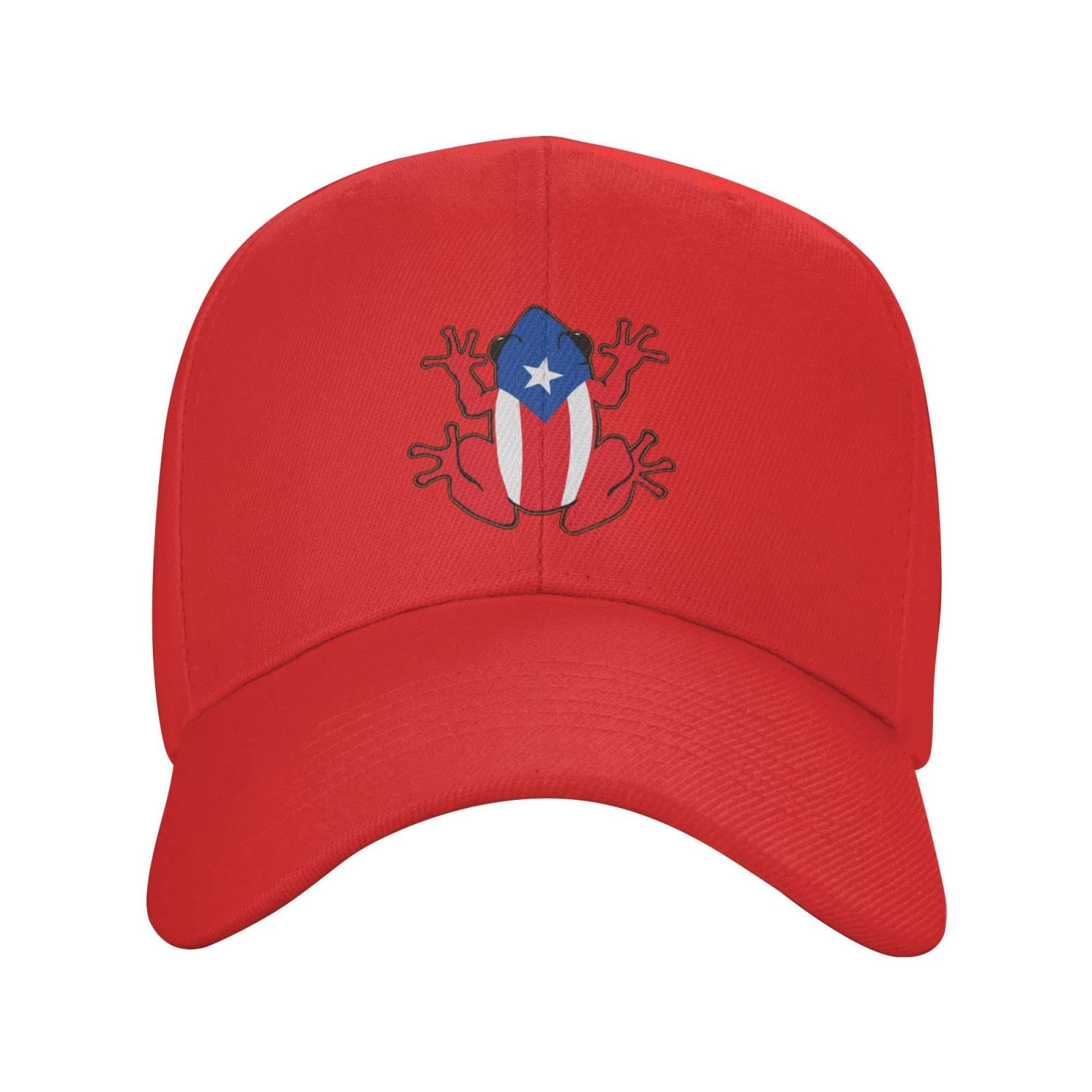 Puerto Rico Flag Coqui Frog Baseball Cap - Unisex Adjustable Sun Hat for Sports & Outdoor Activities | Perfect for Beach, Hiking, and Casual Wear