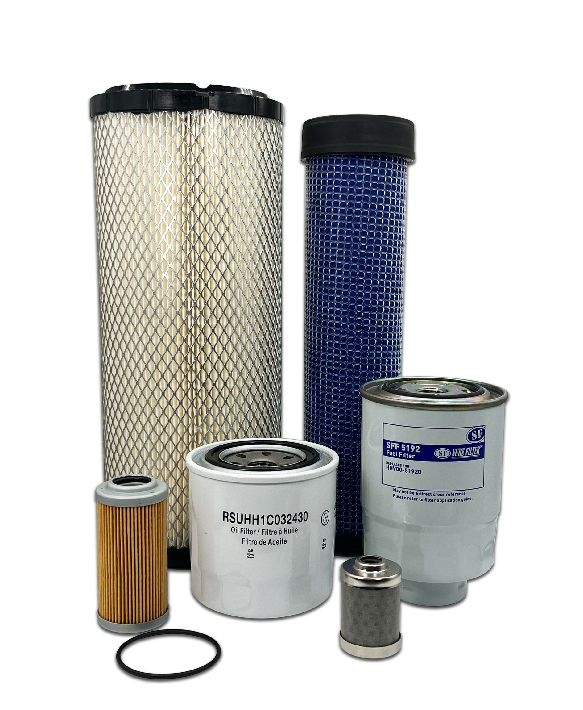 HERO® Maintenance Filter Kit for Kubota KX080-4 Excavator - Air, Oil & Fuel Filters Replacement - Compatible with Kubota KX080-4 Mini Excavators - Perfect for Construction, Landscaping & Farm Equipment Maintenance