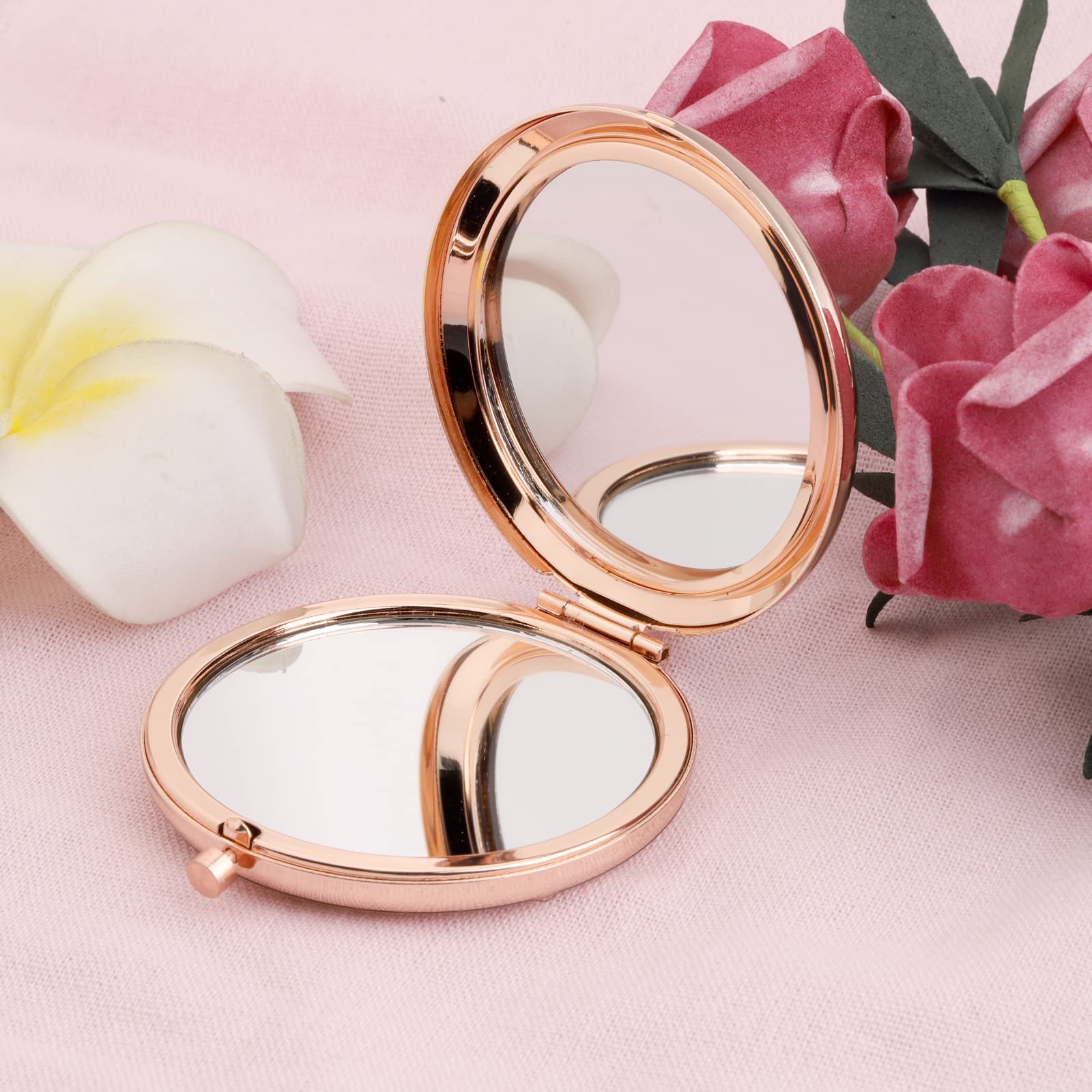 FEELMEM Compact Mirror - Best Cousin Ever Gift, Cousins by Blood Sisters by Heart Makeup Mirror - Perfect for Birthday, Christmas & Bridesmaid Presents