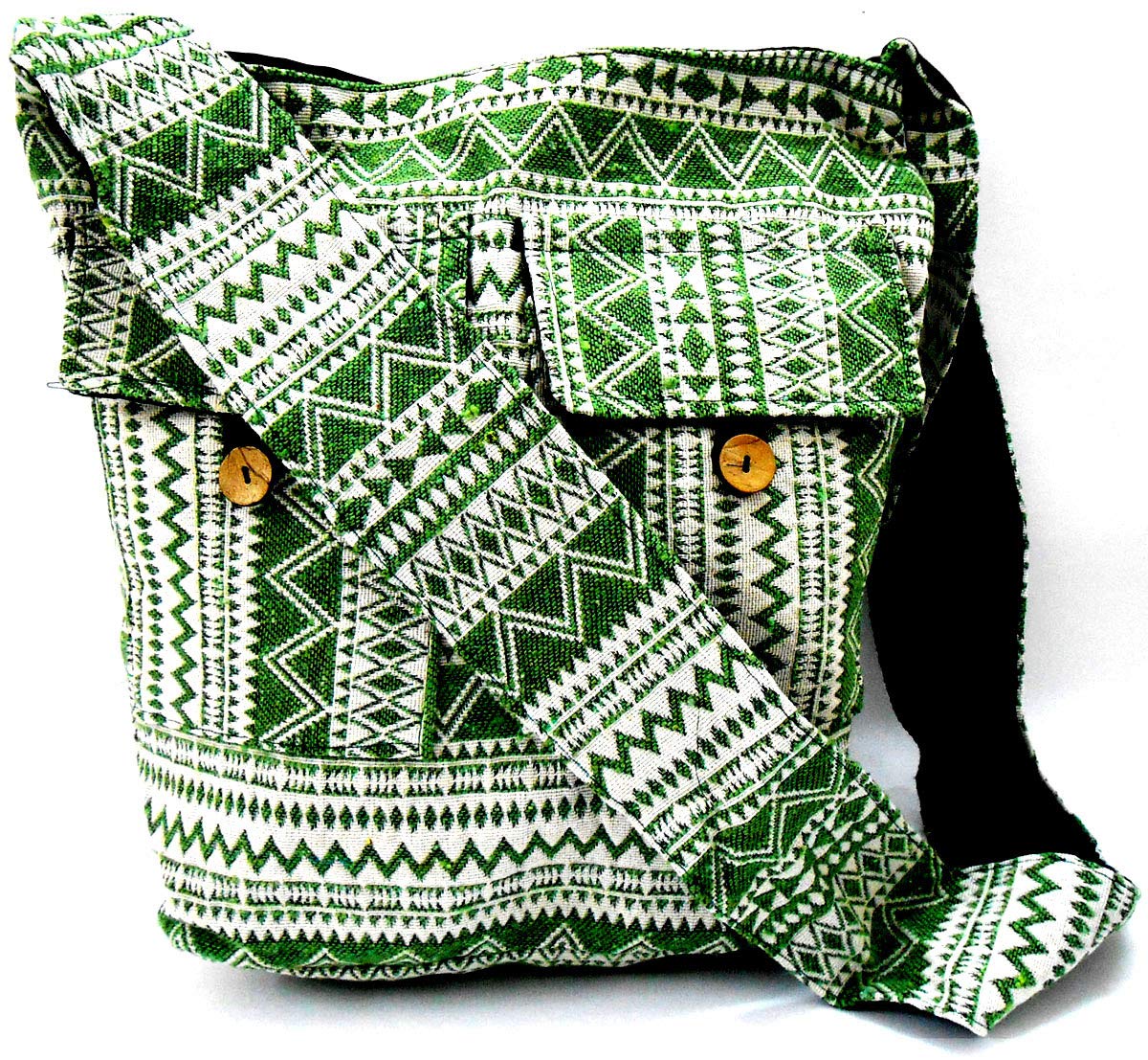 Stylish Multi-Color Cotton Woven Handmade Crossbody Bag for Women - Boho Hippie Shoulder Sling Purse - Perfect for Festivals, Travel & Everyday Use