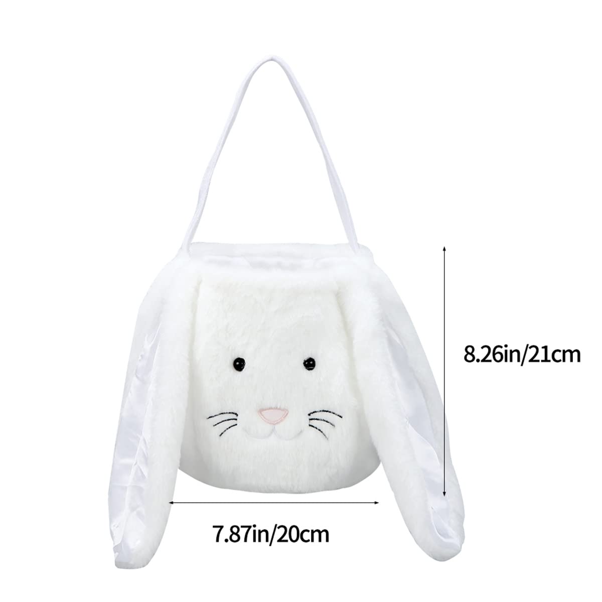 Personalized Plush Easter Bunny Basket - Monogrammed Bunny Easter Bucket with Long Soft Ears for Egg Hunting, Candy Storage & Easter Decorations - Perfect Easter Gift Bags for Kids, Easter Party Favors & Spring Celebrations